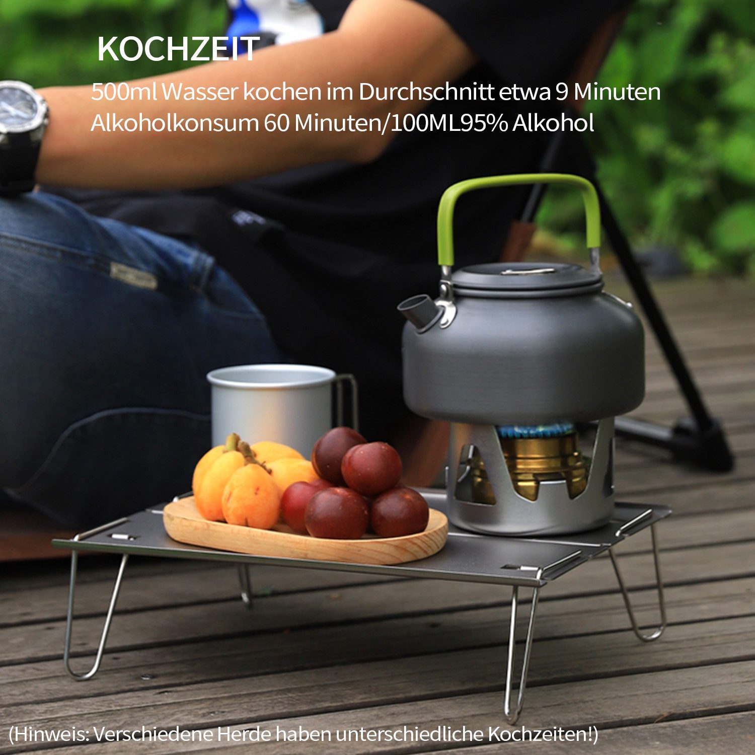 Refttenw Gaskocher Tragbarer Spirituskocher Camping, Mini Spiritusbrenner, Campingkocher