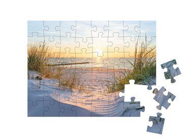 puzzleYOU Puzzle Sonnenuntergang am Ostseestrand, 48 Puzzleteile, puzzleYOU-Kollektionen Natur, Nordsee, Sonnenaufgang