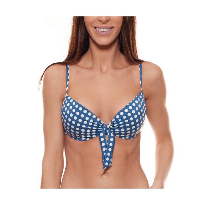 beach panties Strandtop beach panties Bikini-Top niedlicher Damen Classic-BH mit verstellbaren Trägern Bademode Blau