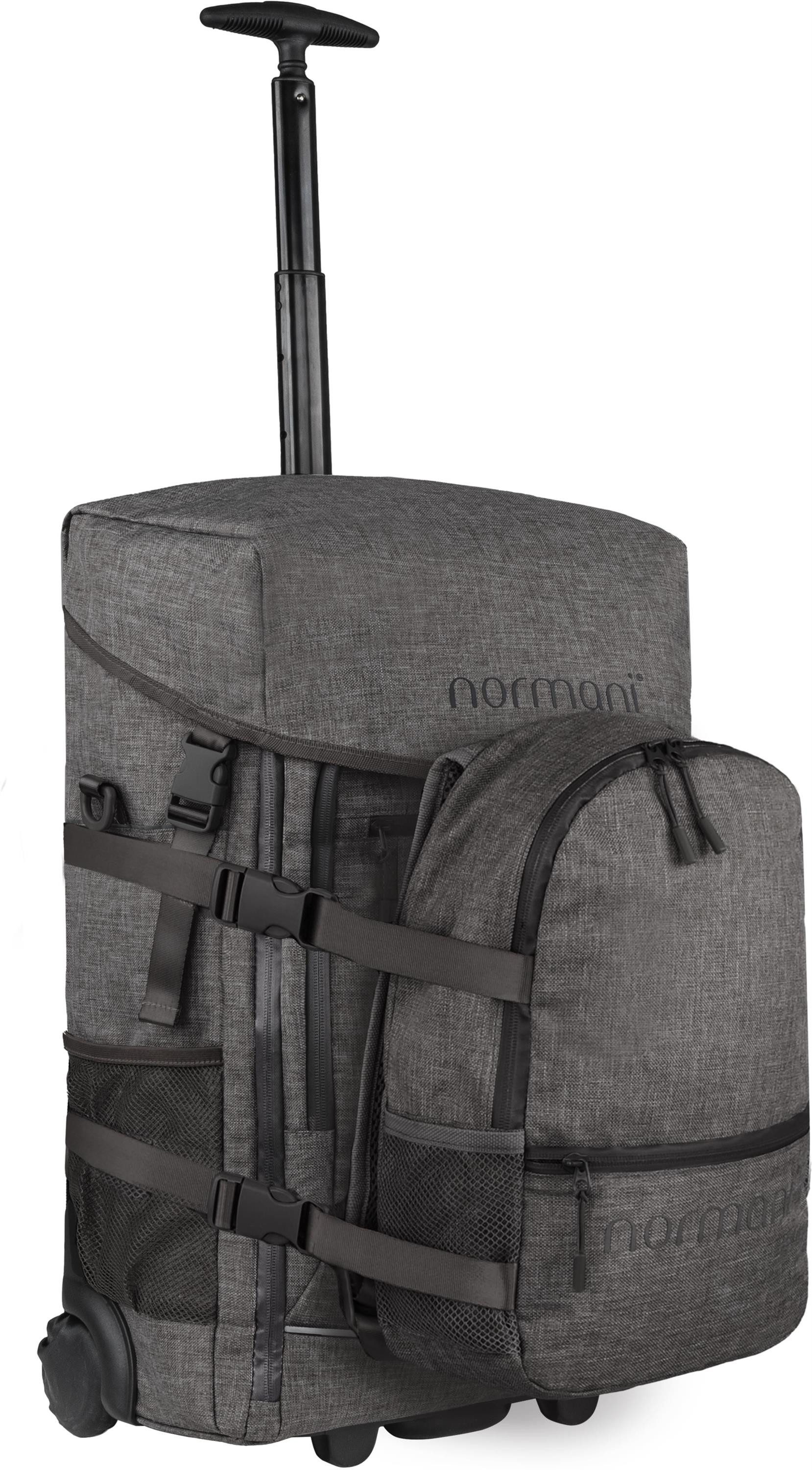 normani Reisetasche, Trolley in Handgepäck Maßen mit Rucksackfuntkion + kleiner Rucksack