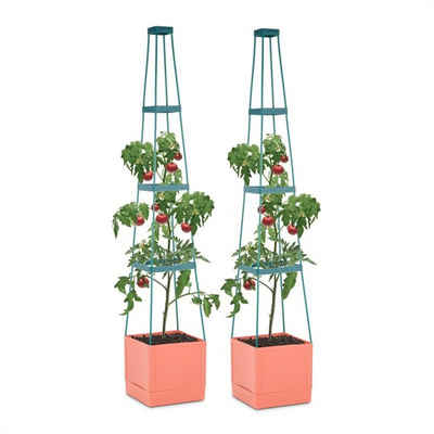Waldbeck Blumentopf »Tomato Tower Tomaten-Pflanzkübel 2er-Set 25x150x25cm Rankhilfe PP«