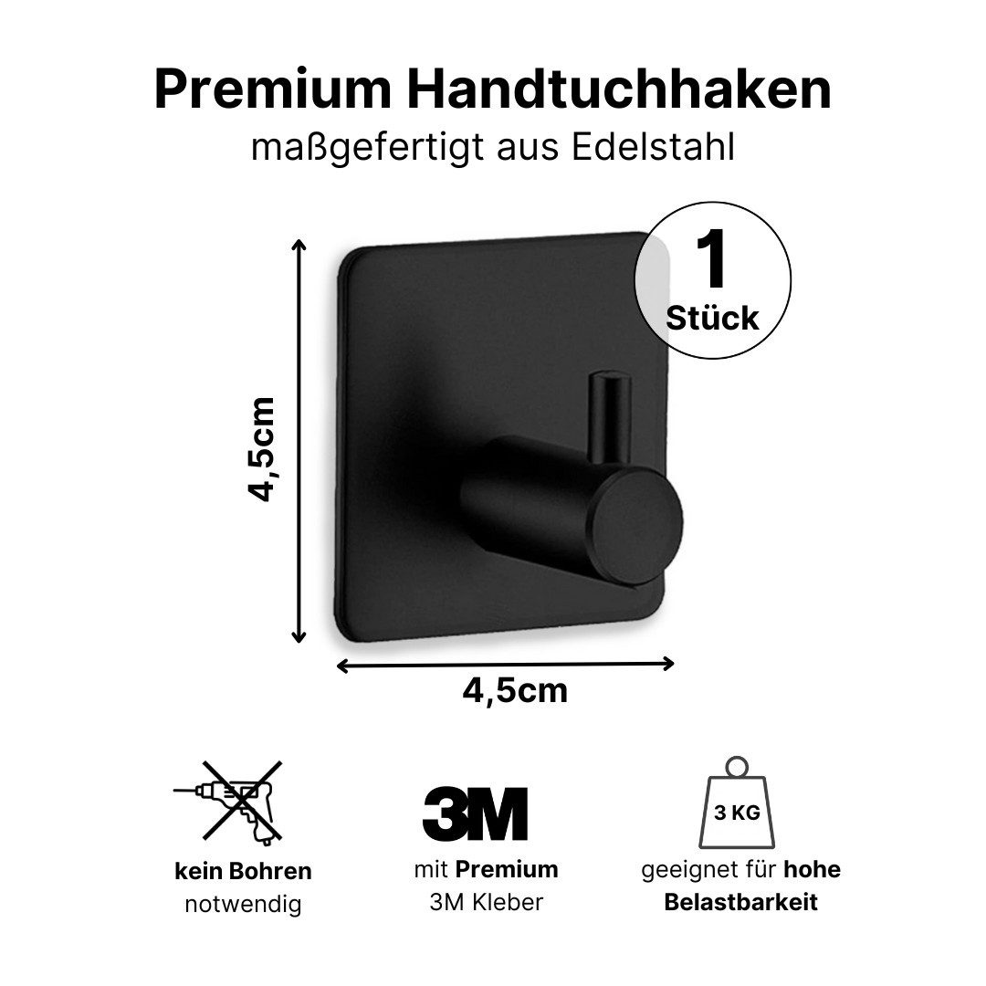LIVINA HOME Handtuchhaken Haken selbstklebend Bad und Küche, Handtuchhalter, Badezimmer, Bad, Küche, Türen, Kleiderschrank, Wand, Dusche, (1-St), Kleiderhaken ohne Bohren