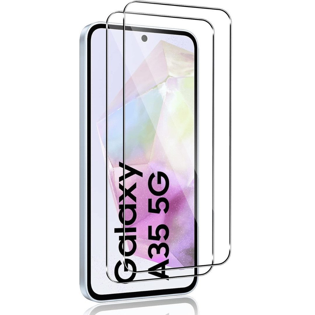 SmartUP Displayschutzglas 2X Schutzglas für Samsung Galaxy A35 5G Panzerfolie Display Full 9H für Für Samsung Galaxy A35 5G, kompletter Displayschutz