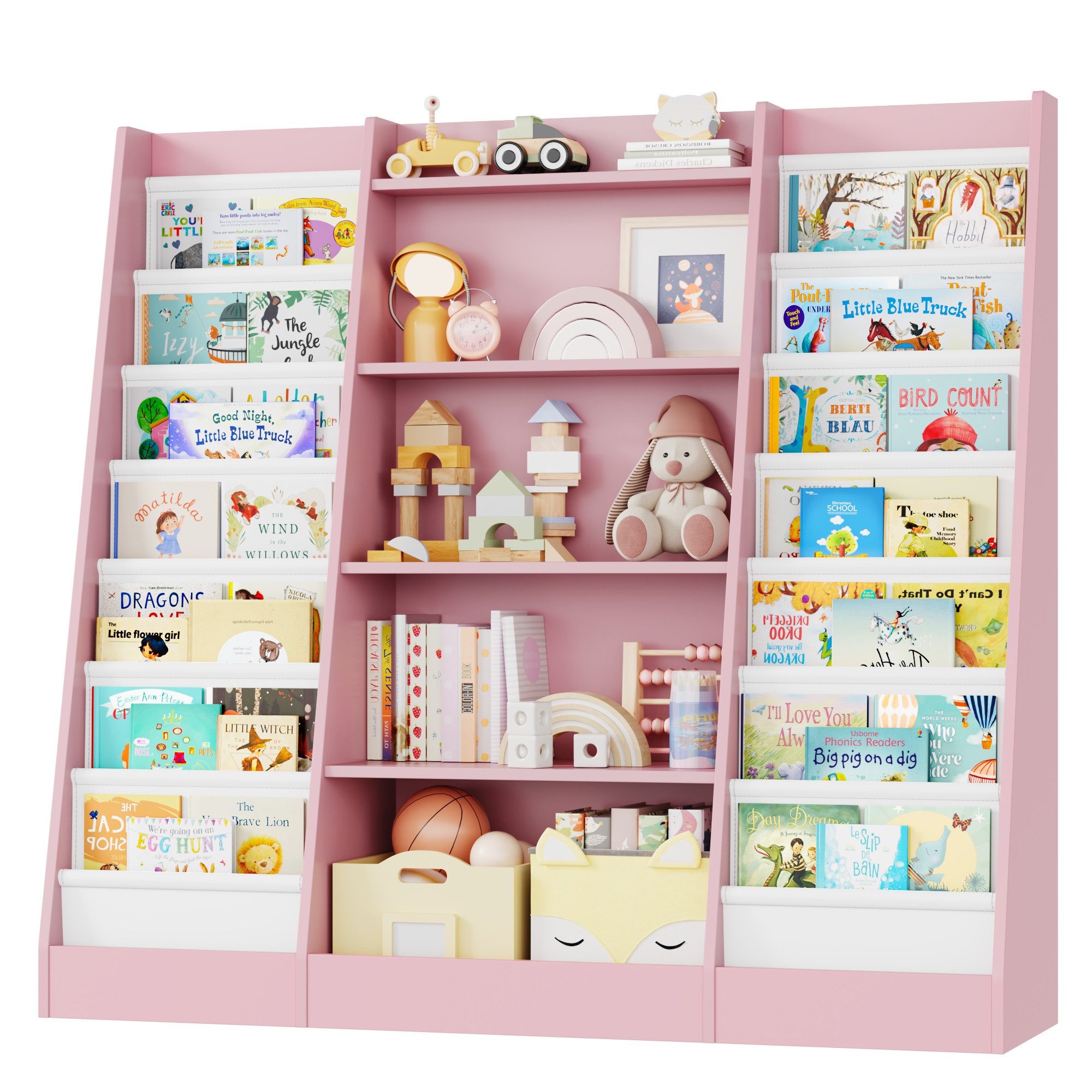 Homfa Bücherregal, Kinderregal mit 14 Ablagen günstig online kaufen