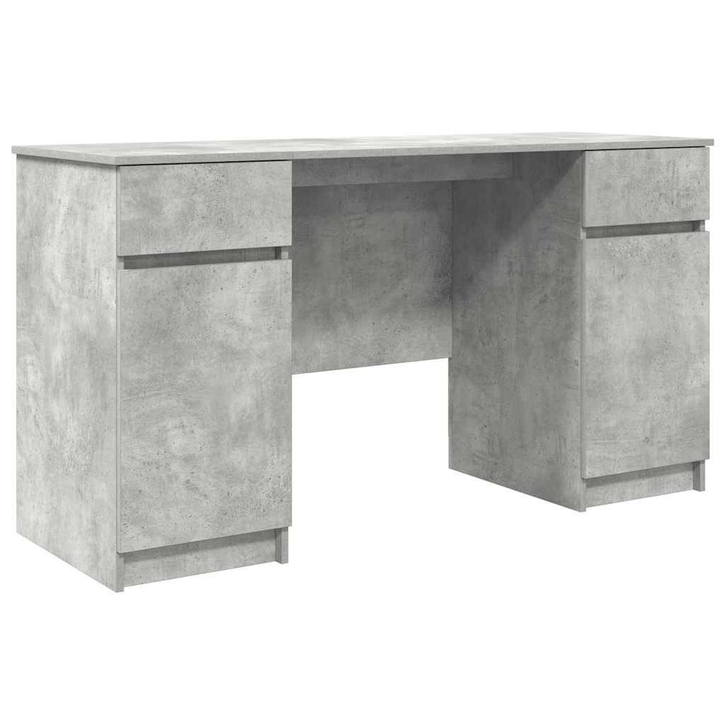 vidaXL Schreibtisch Schreibtisch Betongrau Holzwerkstoff 140 x 49 x 76 cm (1-St)