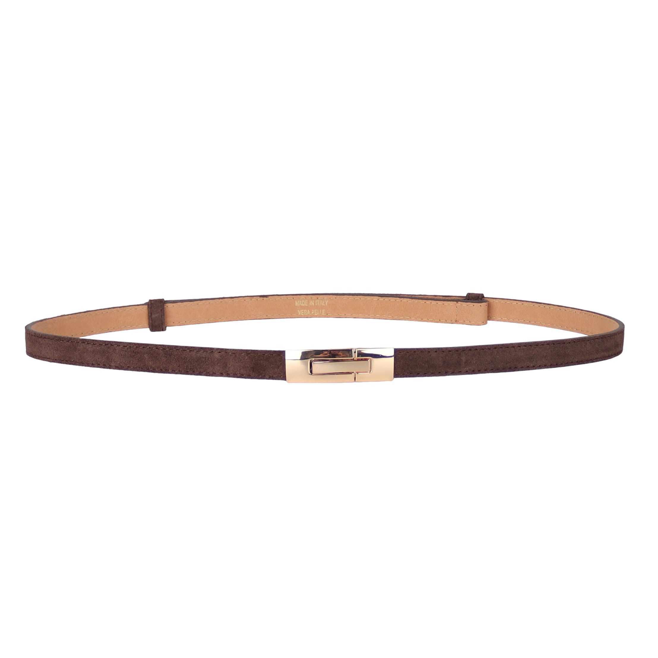 MIRROSI Ledergürtel Damen Gürtel Echtleder, Made in Italy, 18mm breit (Passt fast zu jeder Hosenschlaufe) Einheitsgröße (Geeignet für einen Hüftumfang von ca. 55 bis 100 cm)