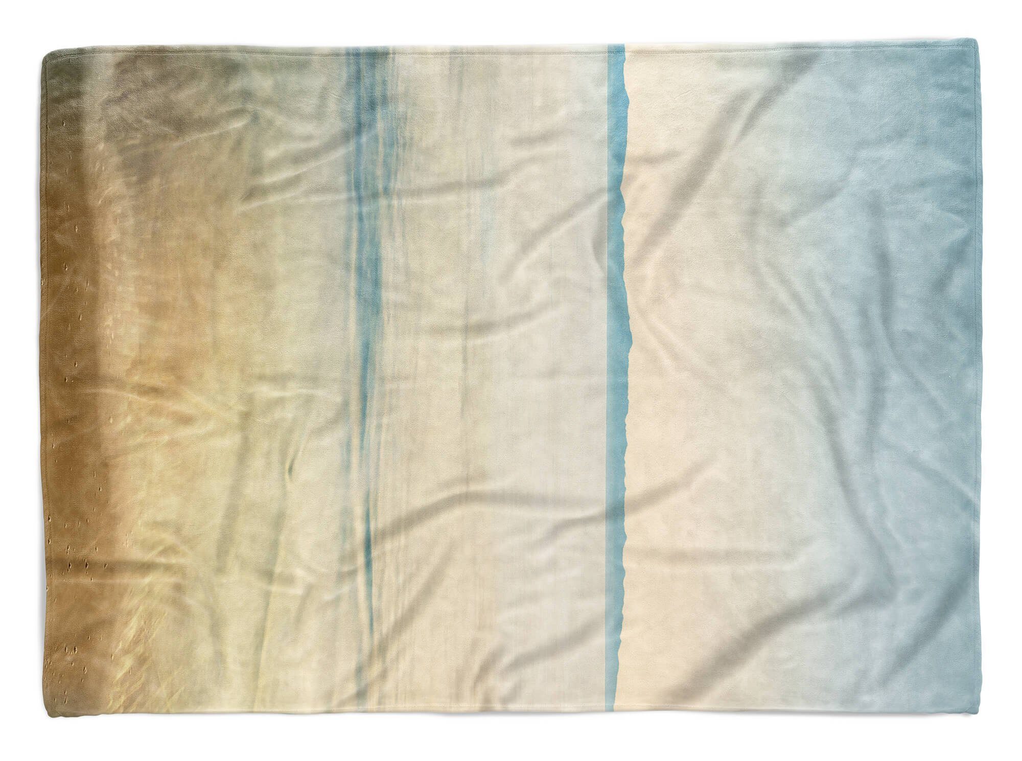 Sinus Art Handtücher Handtuch Strandhandtuch Saunatuch Kuscheldecke mit Fotomotiv Meer Stille Horizo, Baumwolle-Polyester-Mix (1-St), Handtuch
