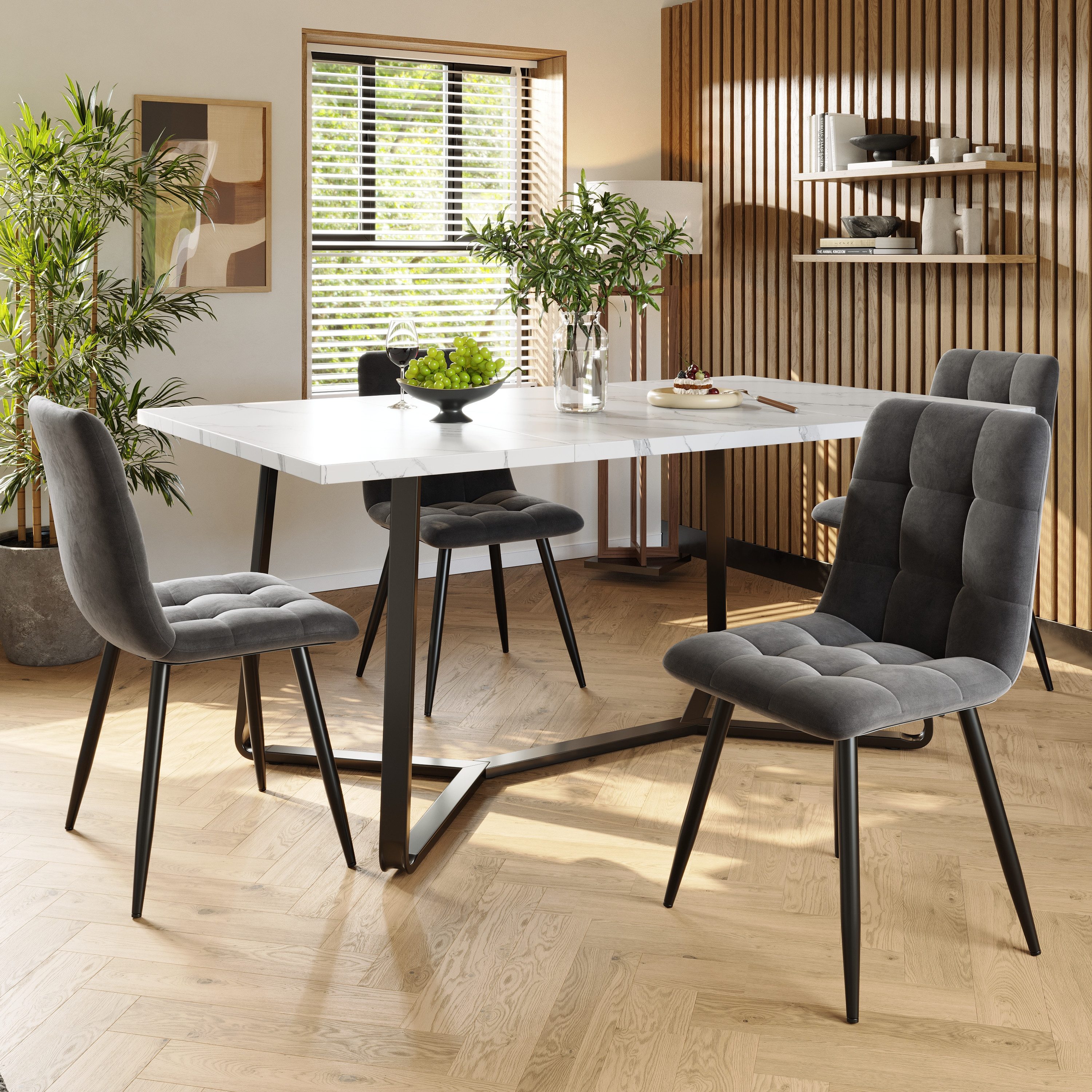 MODFU Essgruppe Moderner Küchentisch Set,Essgruppe, (Modernes günstig online kaufen