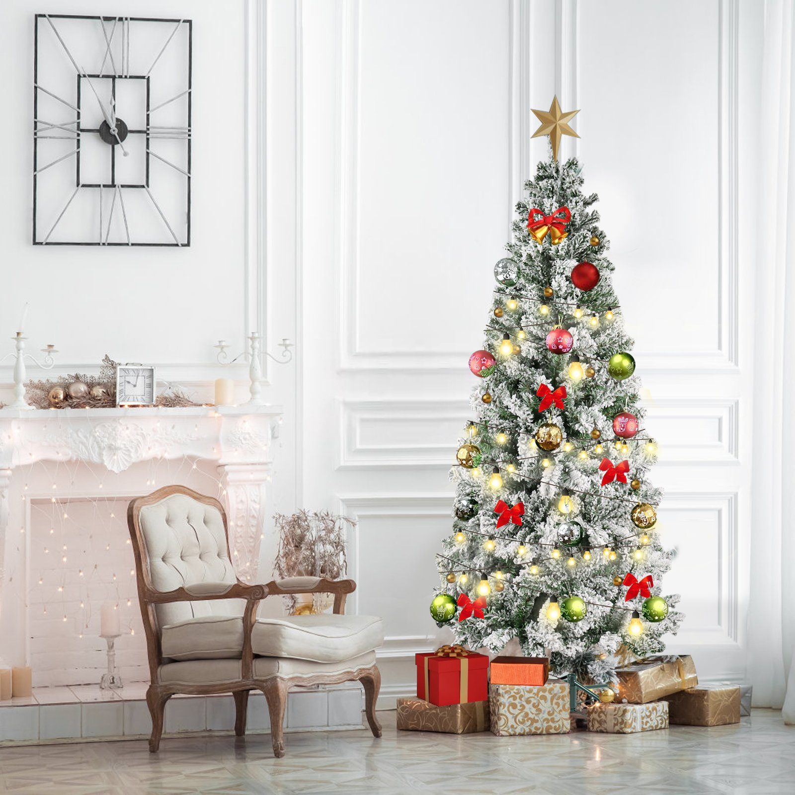 mit SunJas Tannenbaum Weihnachtsbaum XM-2(57-59), Tannenbaum Künstlicher Weihnachtsbäume Ständer,Christbaum