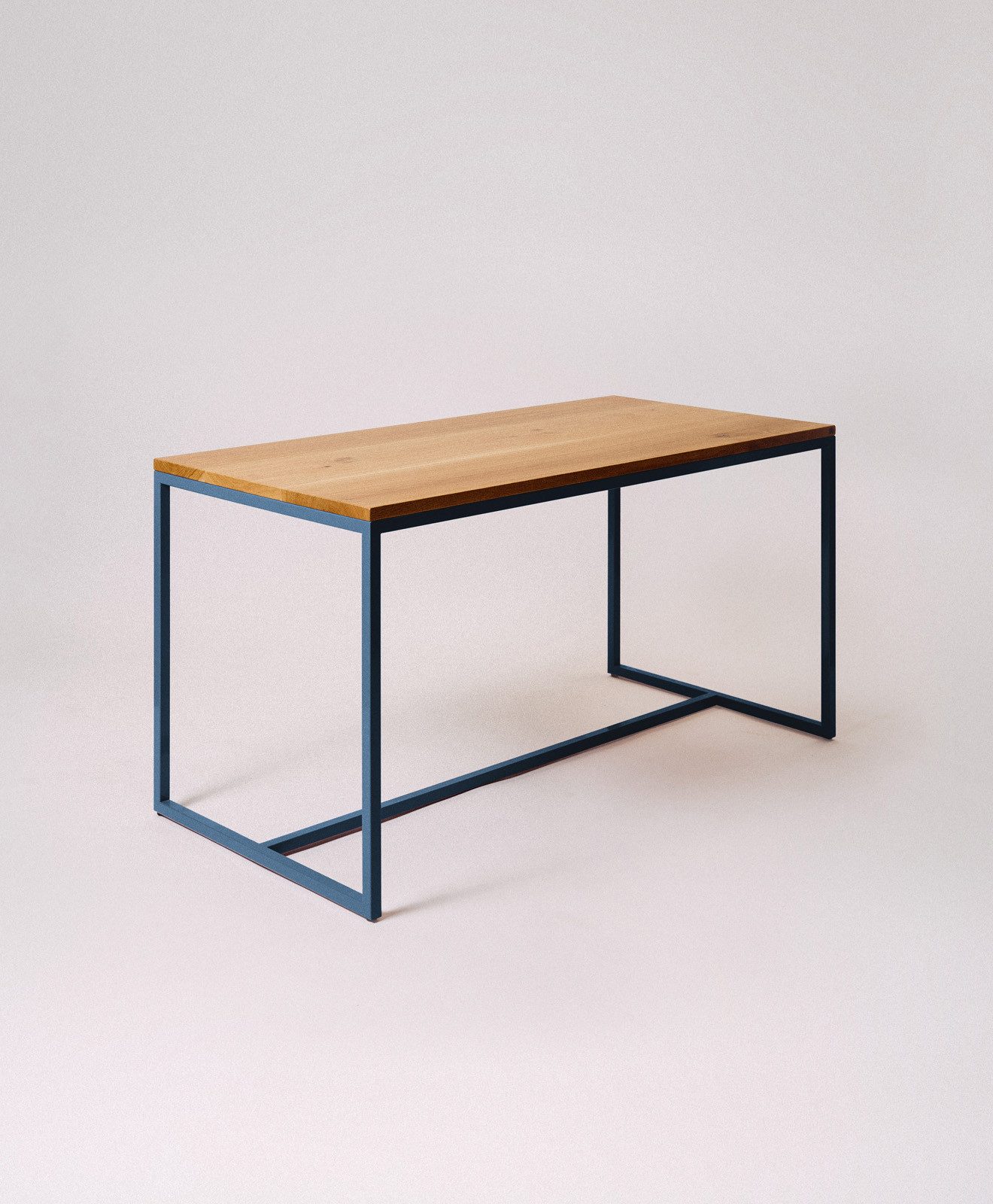 KAWENTSMANN Esstisch TALON Massivholztisch mit pulverbeschichtetem Stahlgestell (Tisch), aus massiver Eiche, mit Stahlgestell, Made in Germany, RAL-Farben