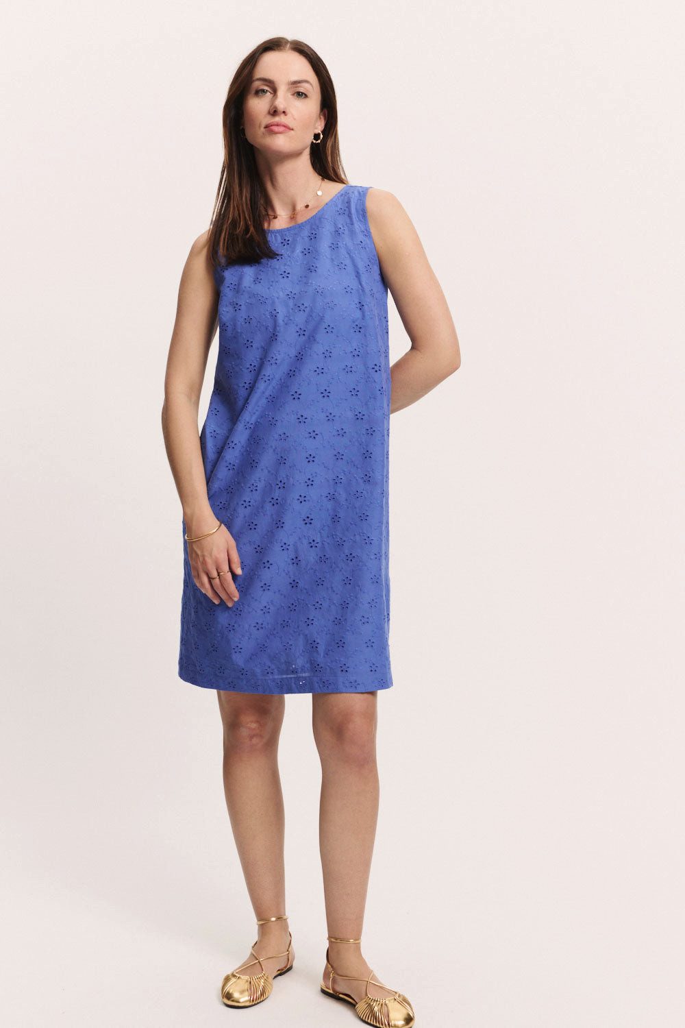 Tranquillo Sommerkleid Kleid Lenii in Lace-Optik aus Baumwolle GOTS-zertifiziertes Spitzenkleid mit Baumwollfutter und Seitentaschen