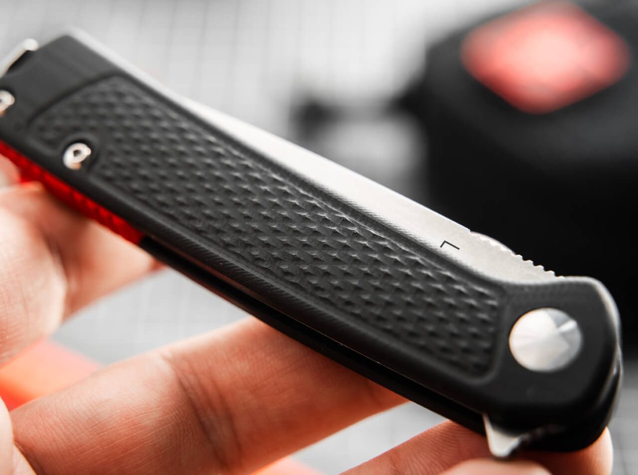 Böker Plus Taschenmesser Böker Plus Fire Ant Black Flipjoint Einhandmesser mit Hosenclip, (1 St), Hosenclip, Pinzette inklusive