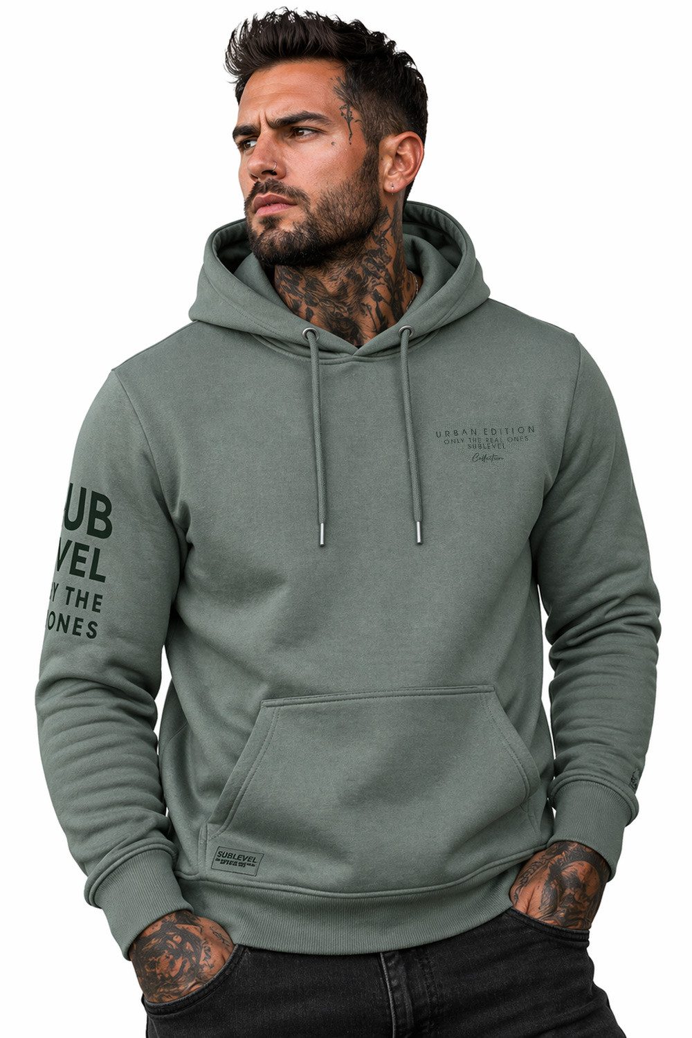 SUBLEVEL Kapuzenpullover Herren Zipper Hoody Jacke Pullover Hoodie Super Soft S-XXL Perfekte Passform Hochwertige Verarbeitung, Angenehm weich & bequem