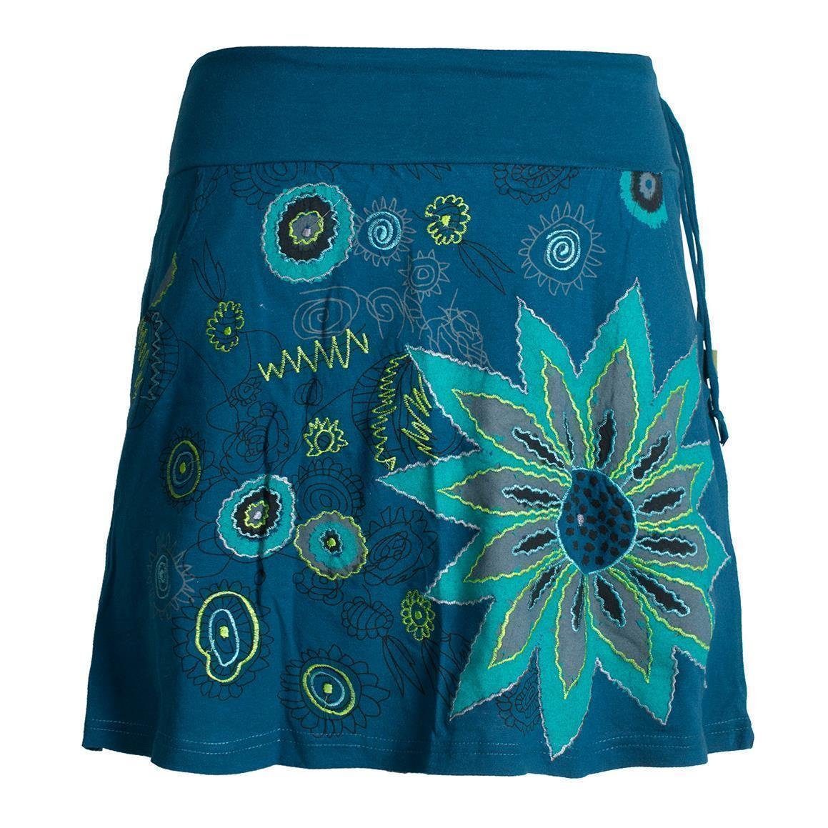 Vishes Minirock Baumwoll Rock mit großer günstig online kaufen