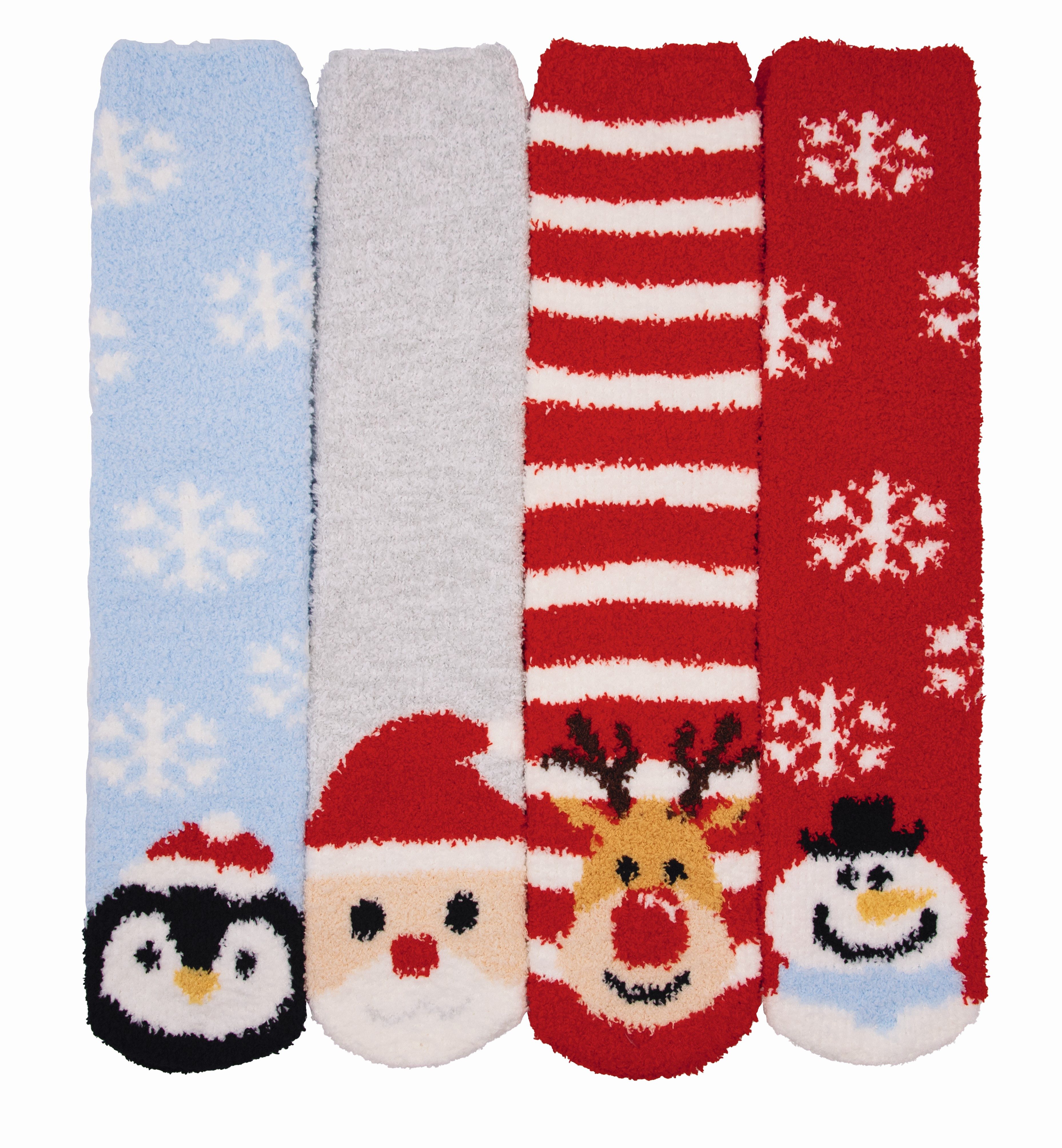 Taubert Kuschelsocken TAUBERT 752204588 ABS KUSCHELSOCKEN 1 Paar X-Mas Spirit 4 Motive