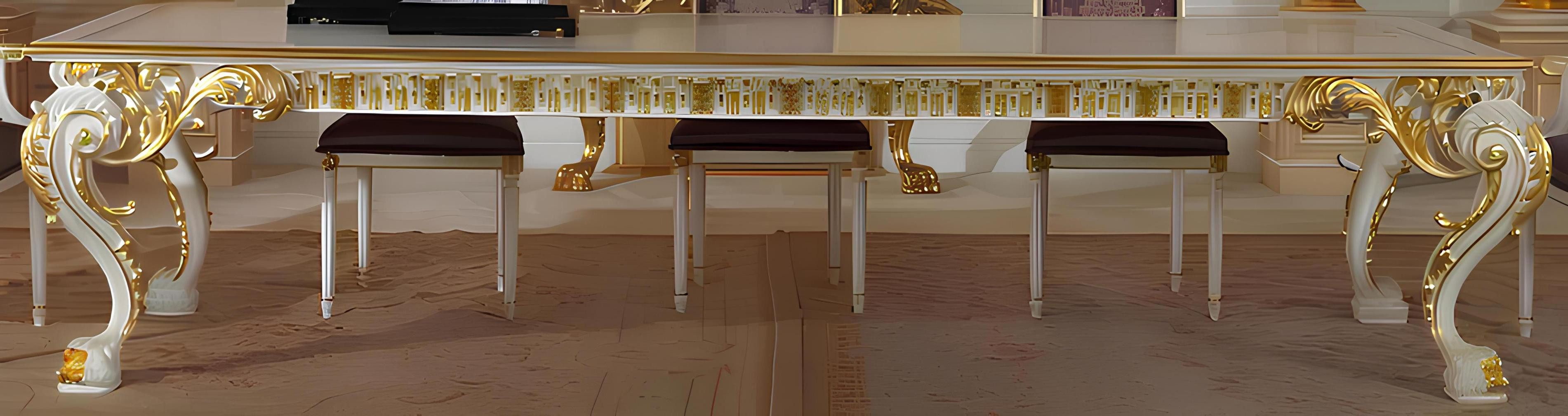 Xlmoebel Esstisch Eleganter Massivholztisch im italienischen Design für gesellige Abende (1-St., Esstisch), Hergestellt in Europa