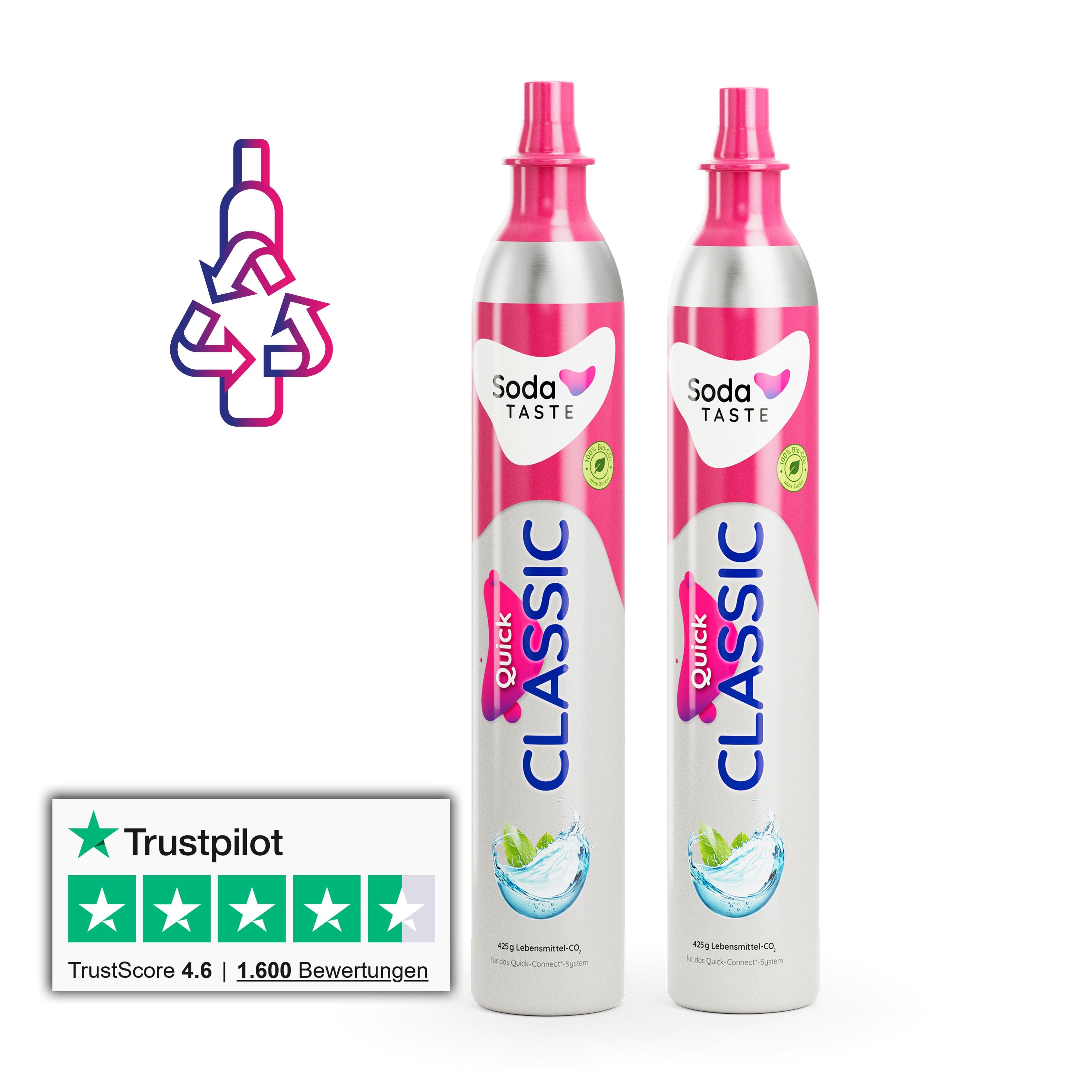 SodaTASTE Wassersprudler Swap CO₂ Cylinder - Découvrez la variété du bouton Soda