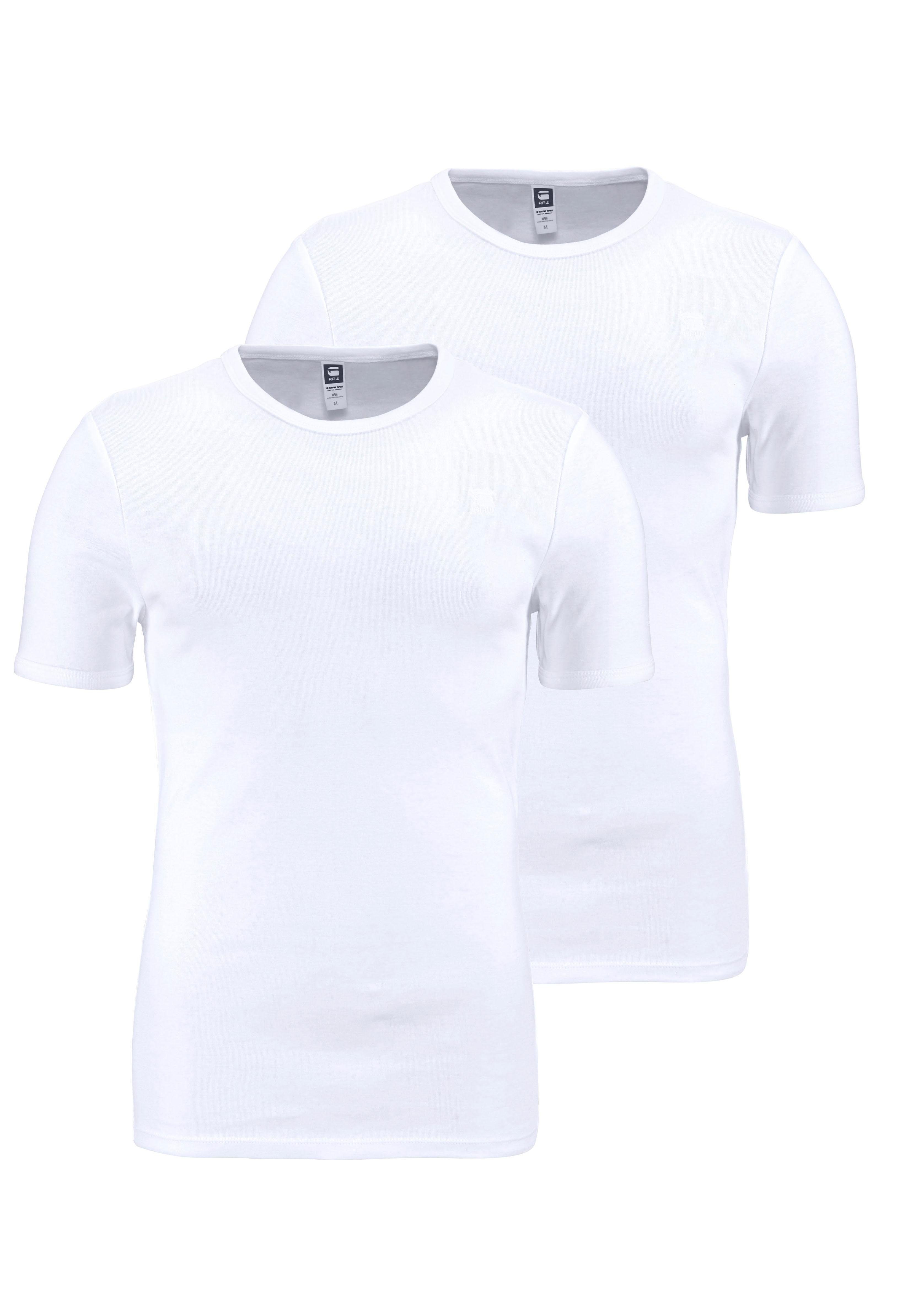 G-Star weiß T-Shirt 2er-Pack) RAW (Packung,