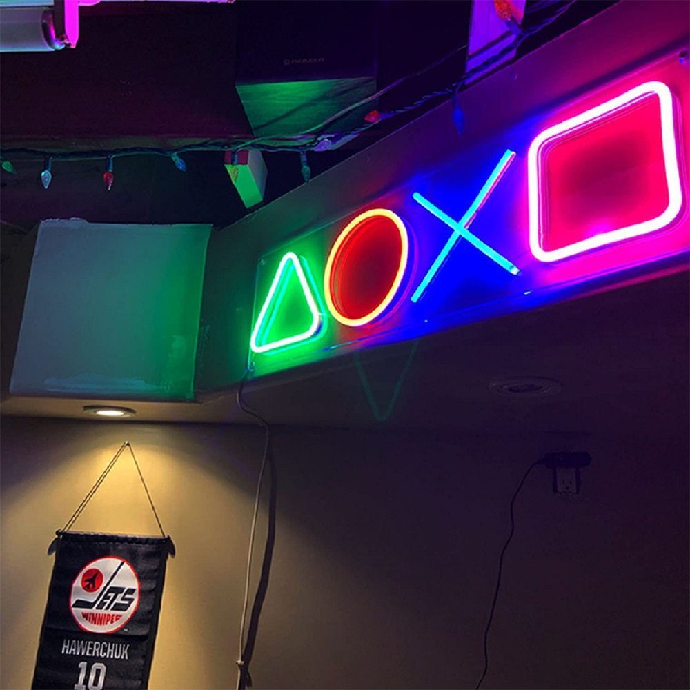 XDOVET LED-Stripe-Profil Spieltaste LED room led Leuchtschild deko,Icons Light wanddeko,gaming