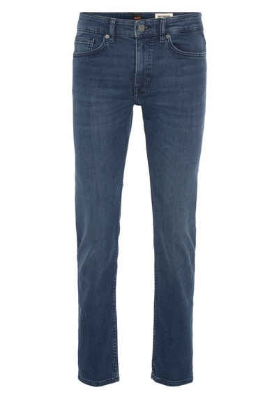BOSS ORANGE Slim-fit-Jeans mit Leder-Badge