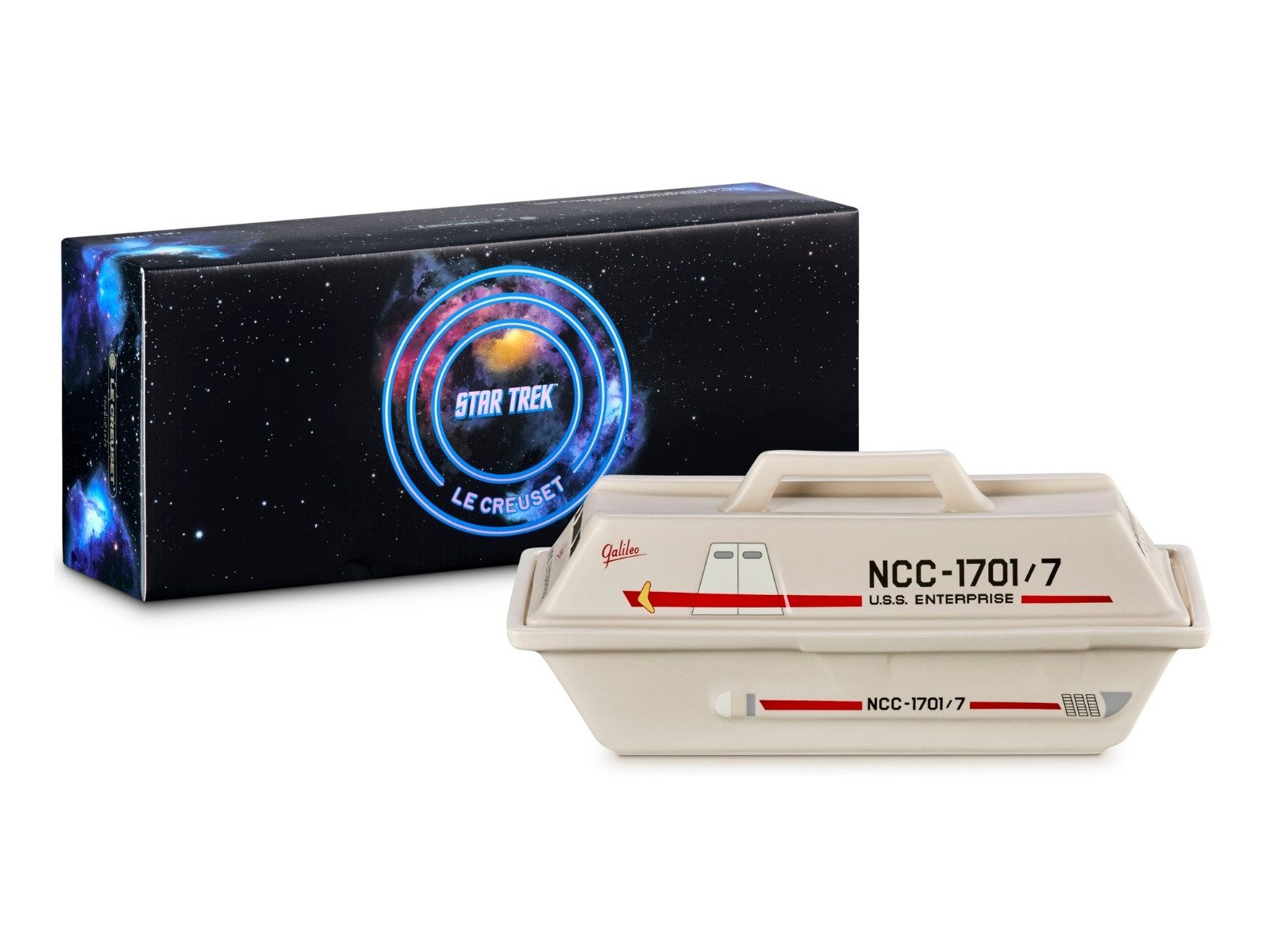 LE CREUSET Auflaufform Star Trek Collection Auflaufform Deep Space Shuttle brioche 1,6l, Steinzeug