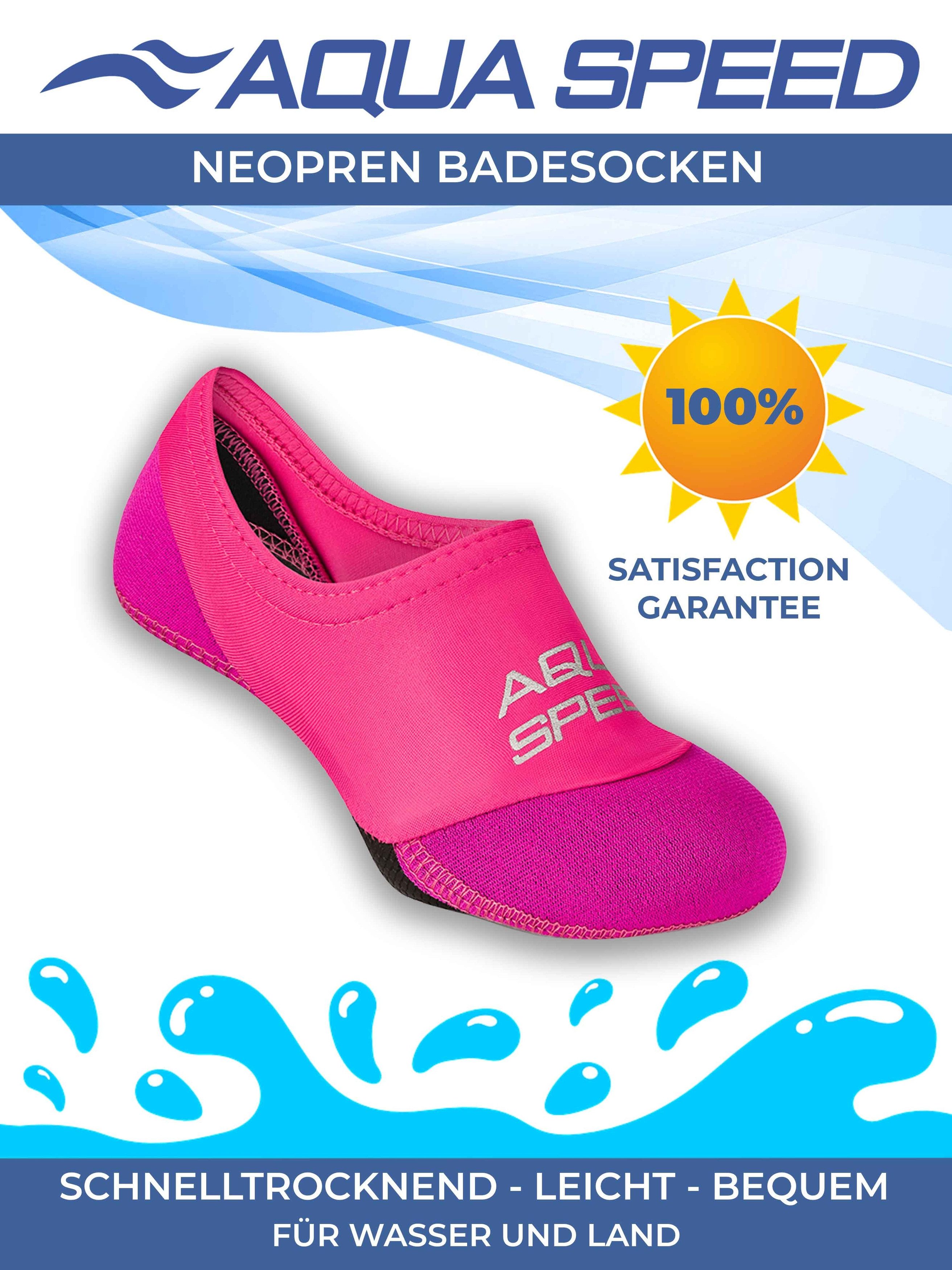 Aqua Speed Aqua-Wassersocken Kinder 28/29 – Sicherer Halt & schnelltrocknend Wasserschuh (Rutschfeste Strandsocken – angenehm & flexibel, Neopren Wassersocken S – Bild 2 von 5