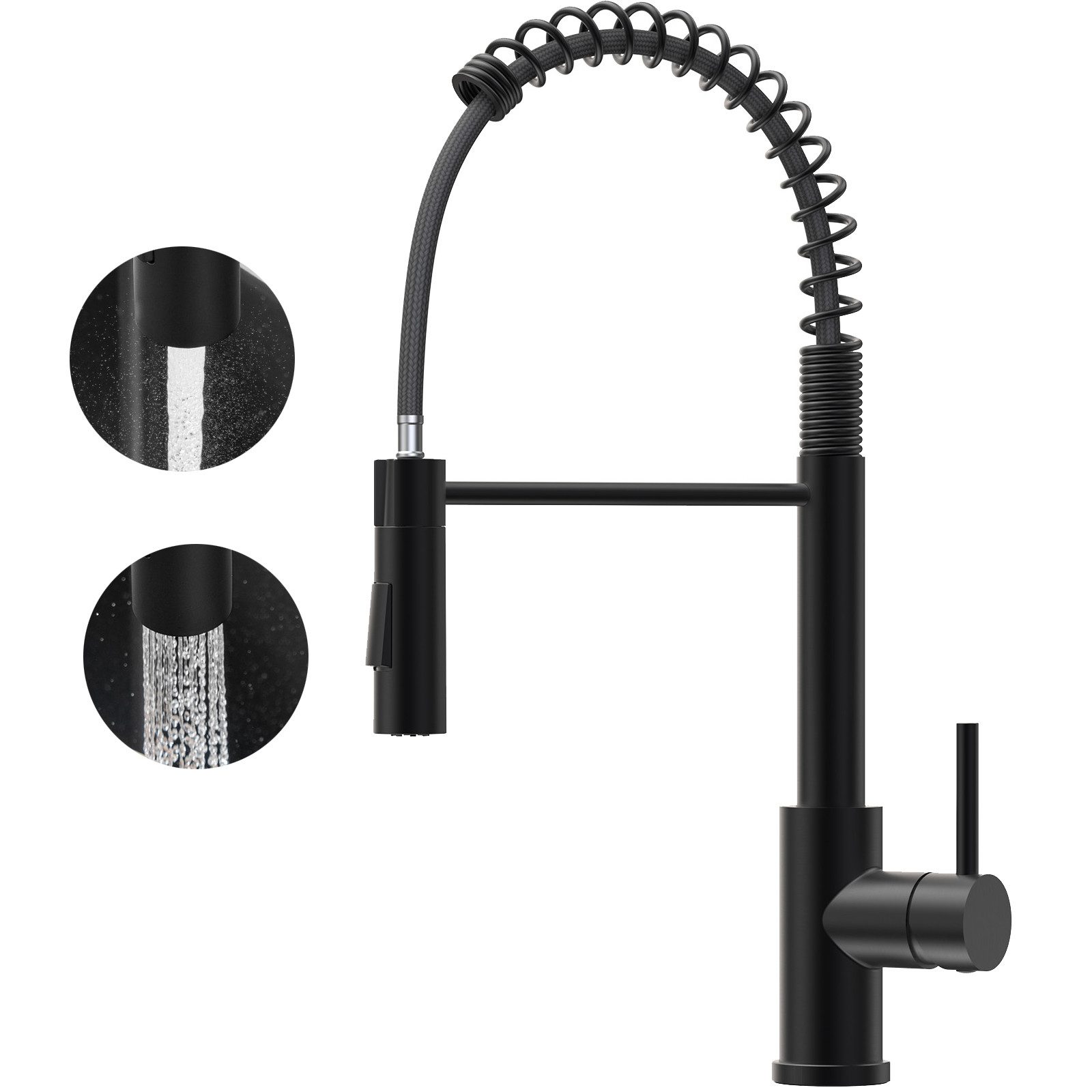 Anycee max Küchenarmatur Spiralfeder Spültischarmatur Edelstahl günstig online kaufen