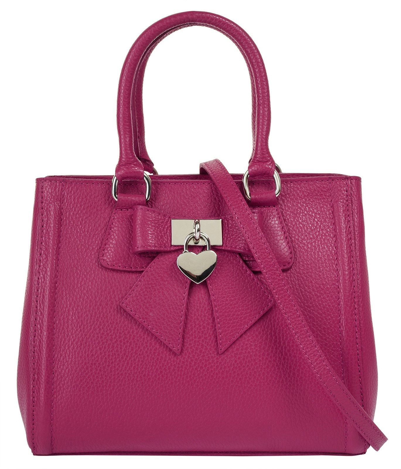 Cluty Henkeltasche CLUTY Damen SOLCUORE echt Leder, Made in Italy, echt Leder, Made in Italy