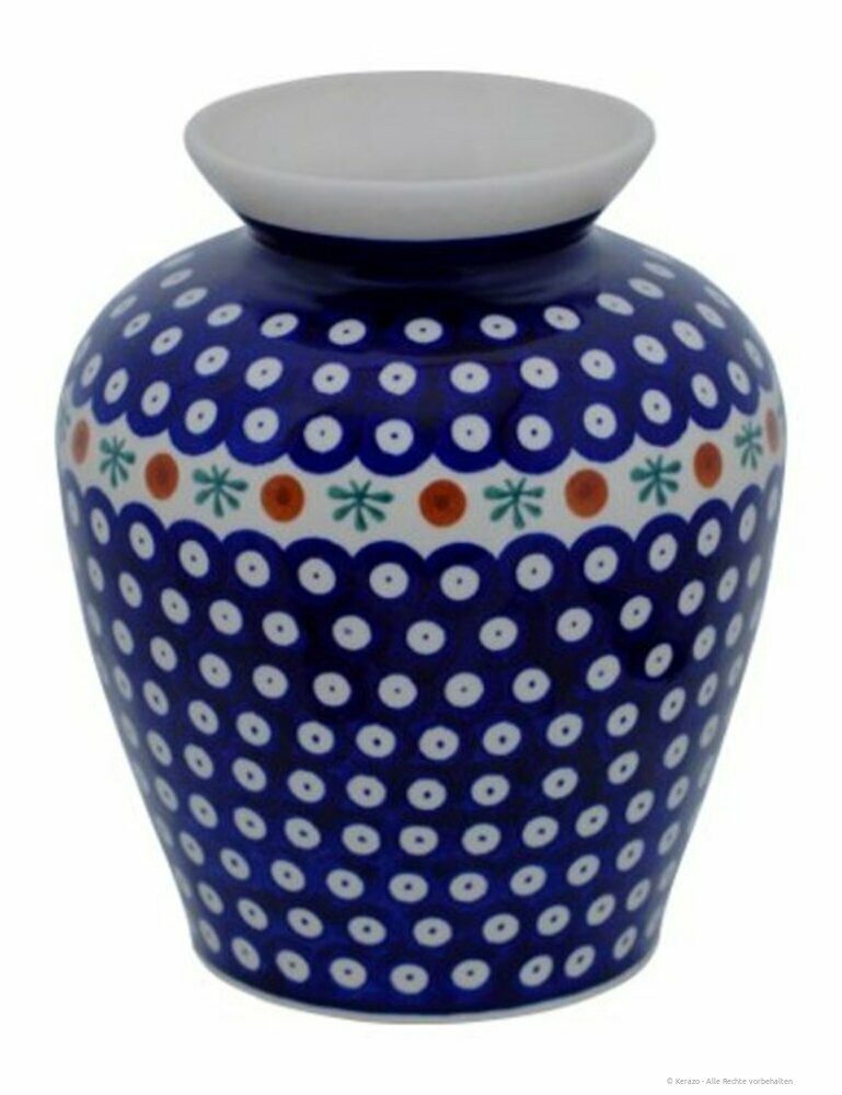 Bunzlauer Keramik Tischvase Bunzlauer Keramik 2,3L Vase "Emma" 19,7cm Baluster Blumenvase Dekor 41