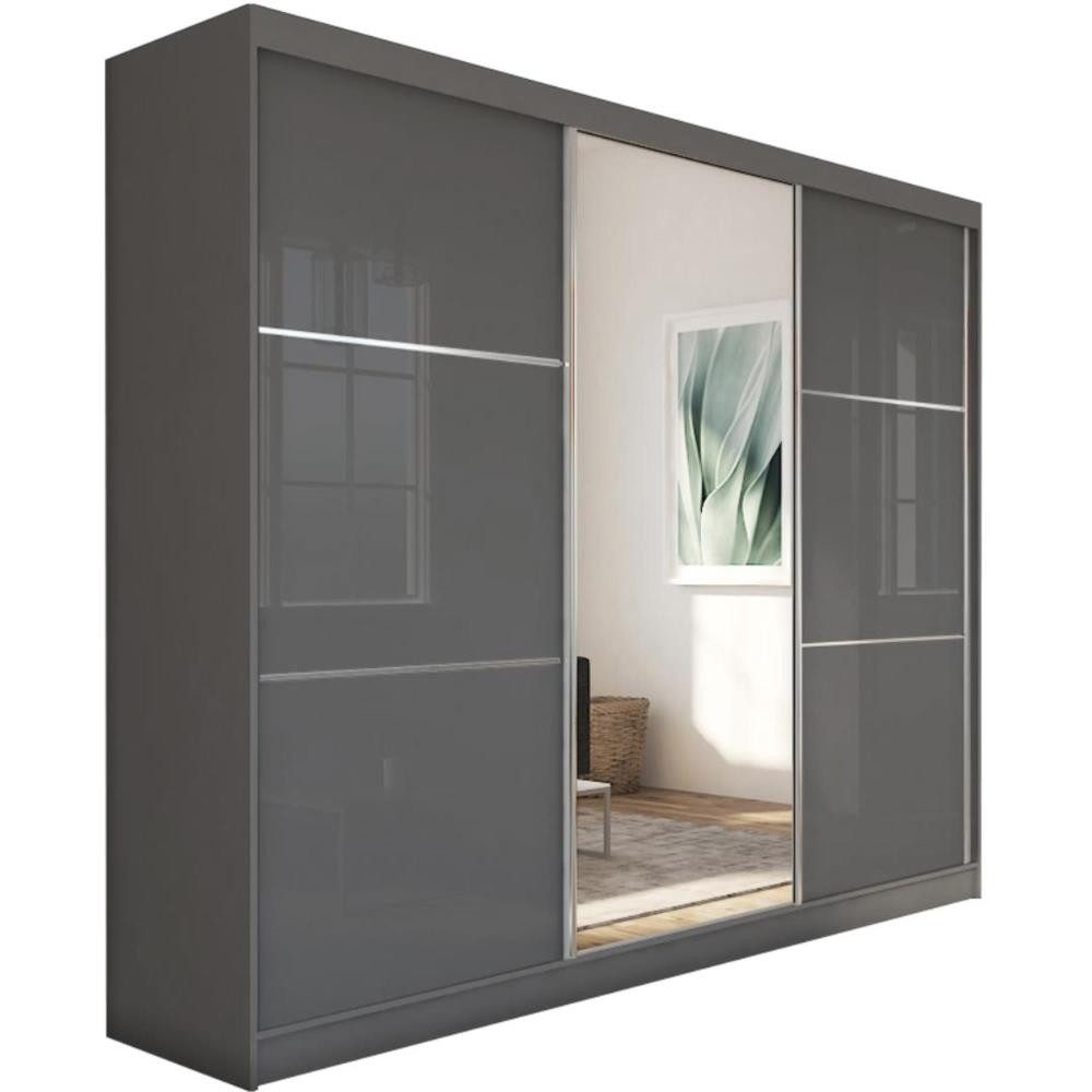 Beautysofa Schwebetürenschrank Viva (120, 150, 160, 180, 200, 240 cm breit Kleiderschrank, mit oder ohne Spiegel)