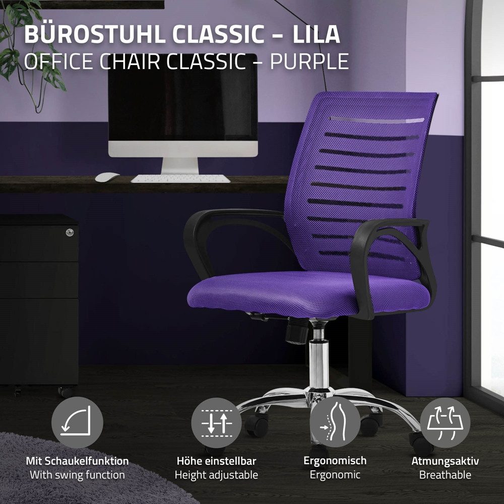 ML-DESIGN Bürostuhl Schreibtischstuhl ergonomisch mit Armlehnen günstig online kaufen