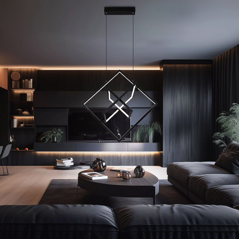 GLOBO LIGHTING LED Deckenleuchte, LED-Leuchtmittel fest verbaut, Warmweiß, Neutralweiß, Tageslichtweiß, Hängeleuchte Pendellampe LED Fernbedienung beweglich CCT dimmbar