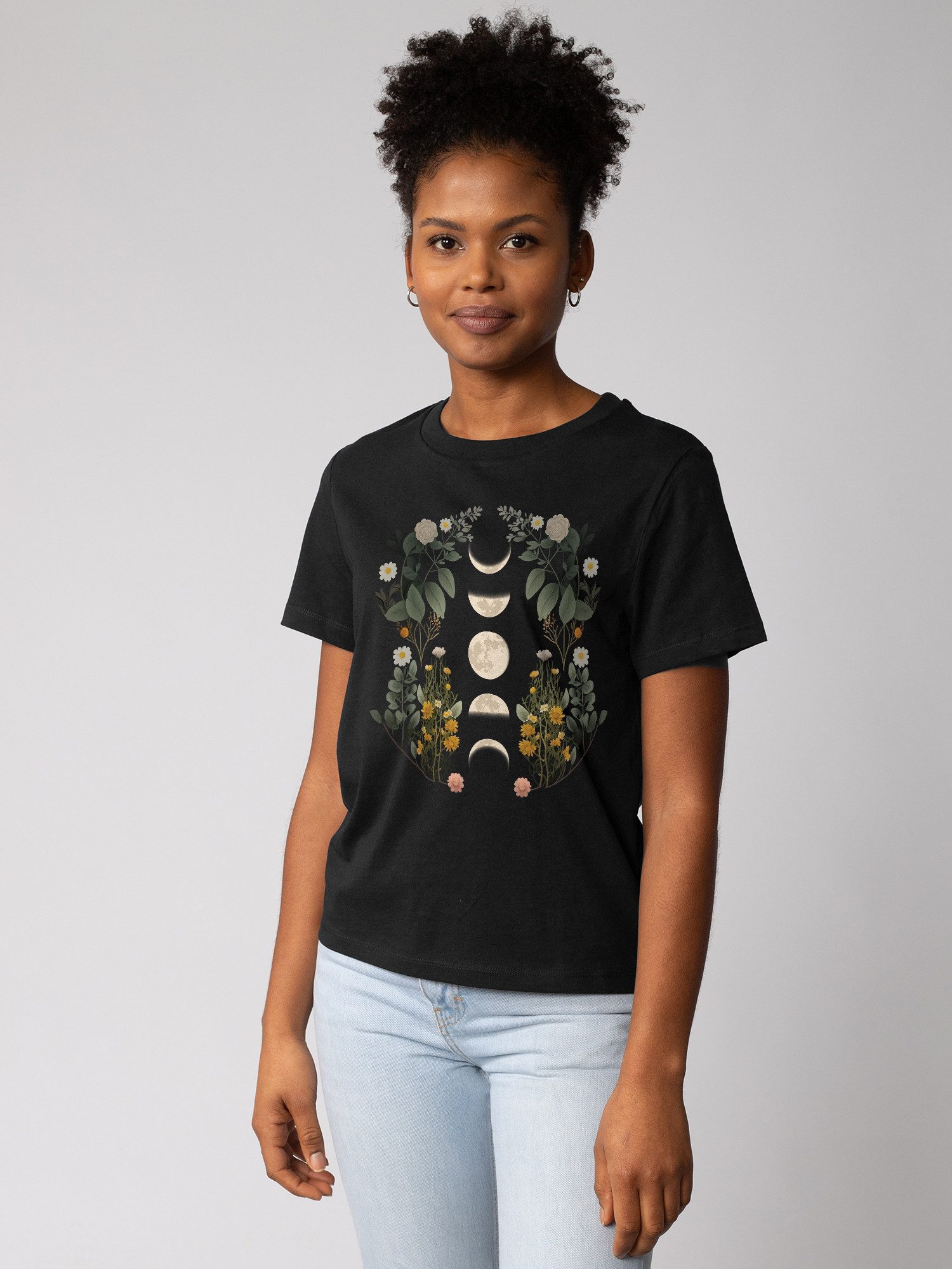 T-Shirt Moonphases & Flowers