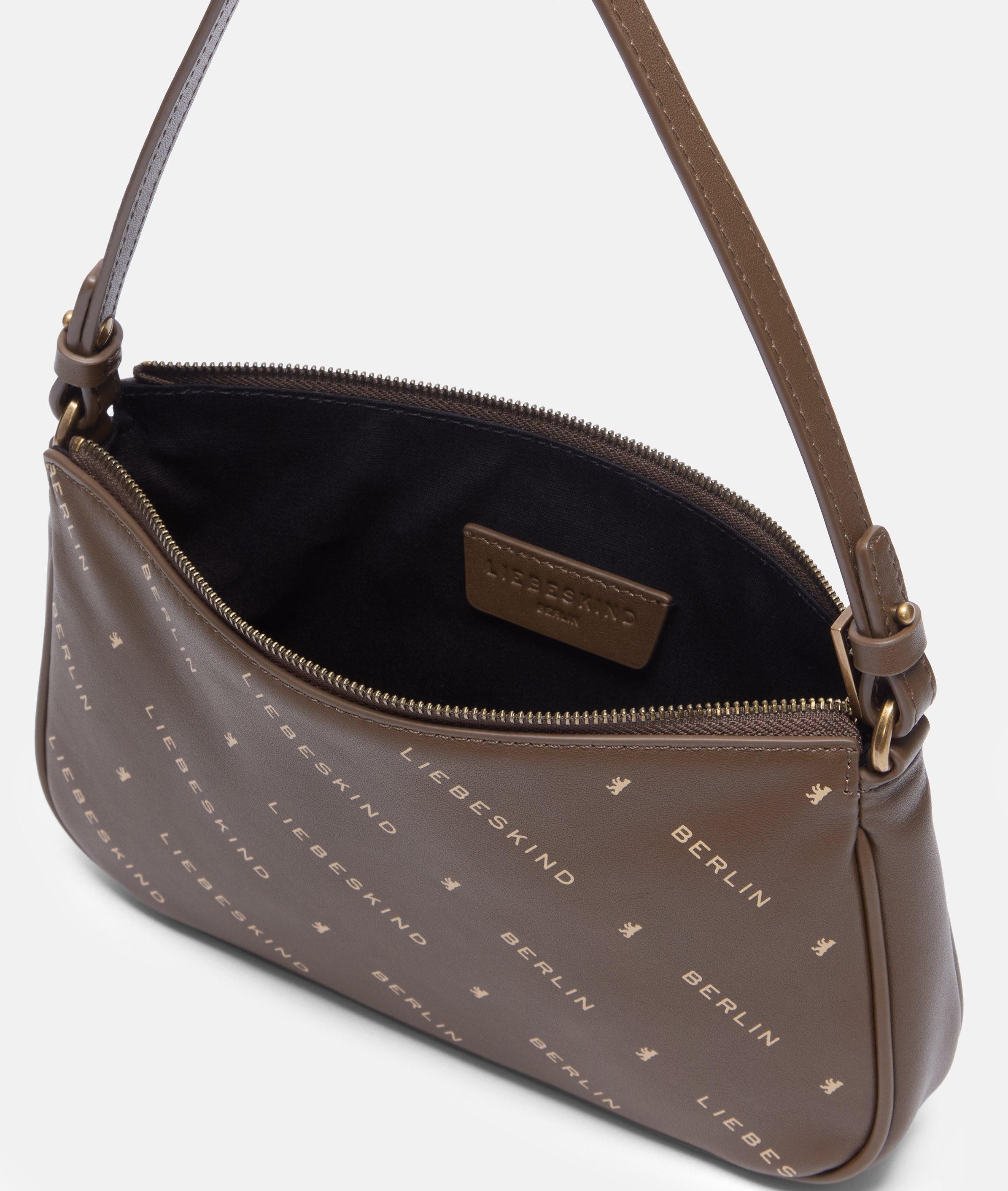 Liebeskind Berlin Umhängetasche Monogram Crossbody S, Umhängetasche aus Leder mit Monogramm
