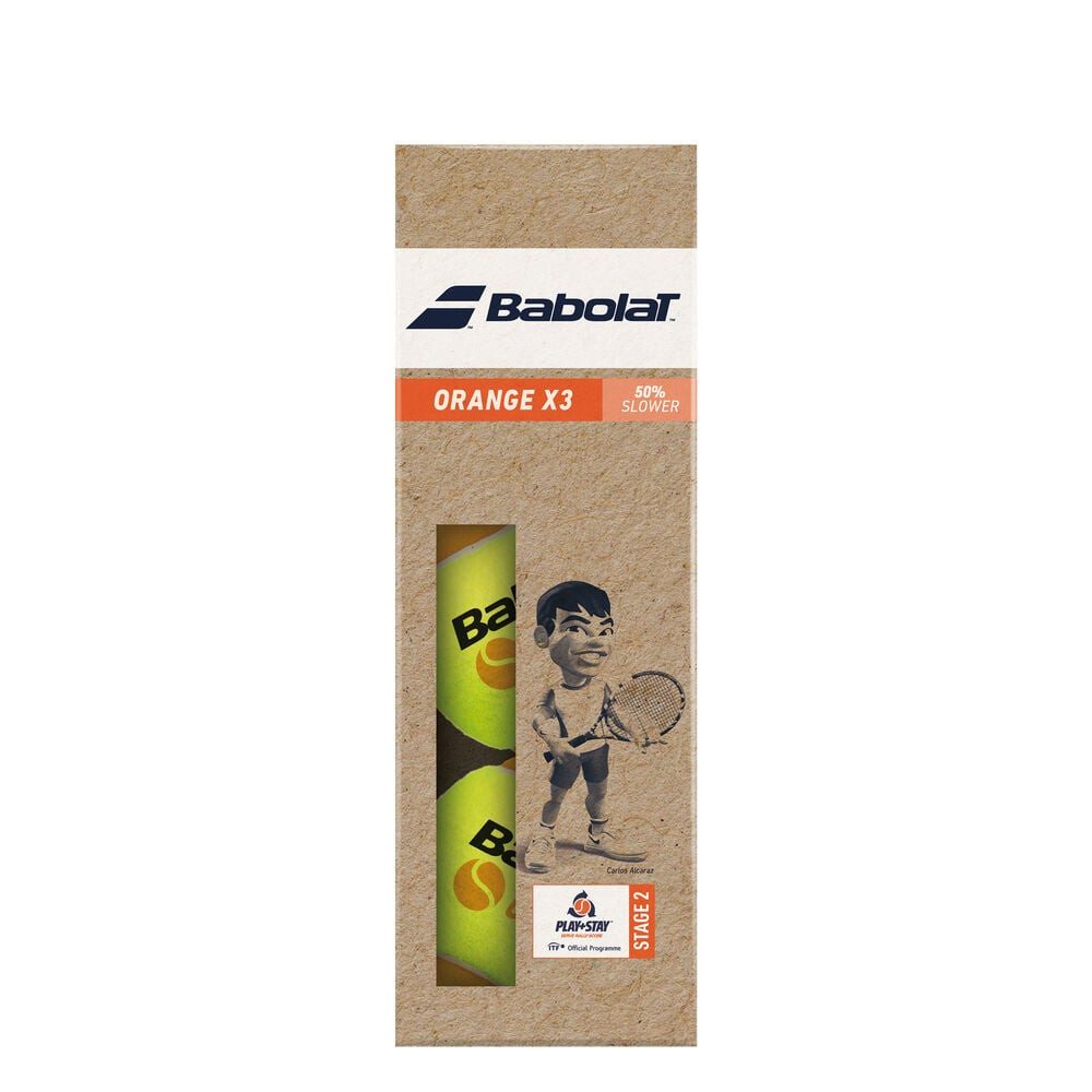 Tennisball Orange X3 (Stage 2) - Play And Stay Ball