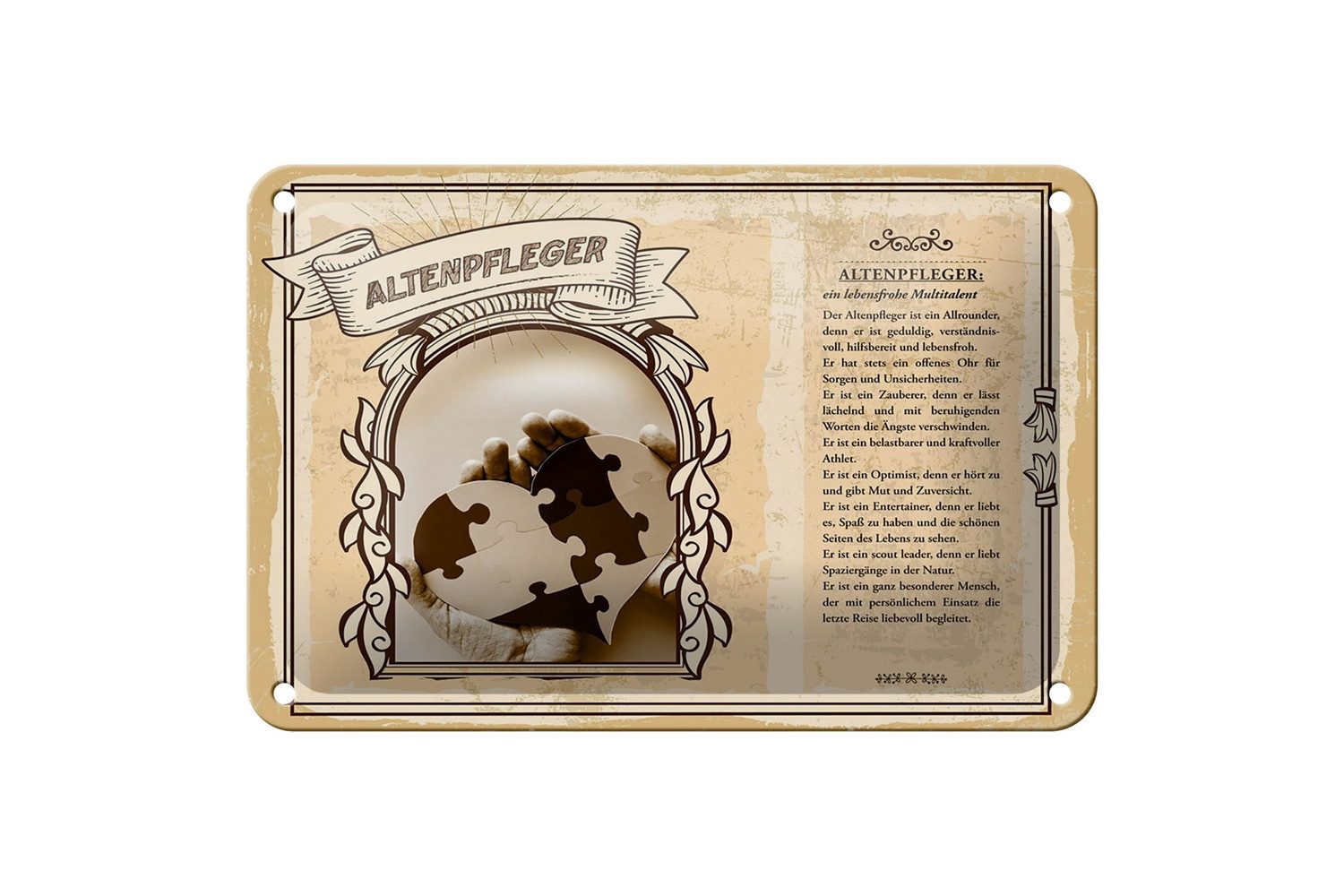 mrdeco Metallschild