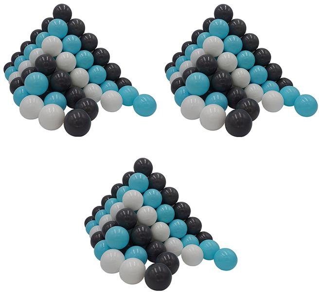 Knorrtoys® Bällebad-Bälle 300 Stück, creme/grey/lightblue (300-St)