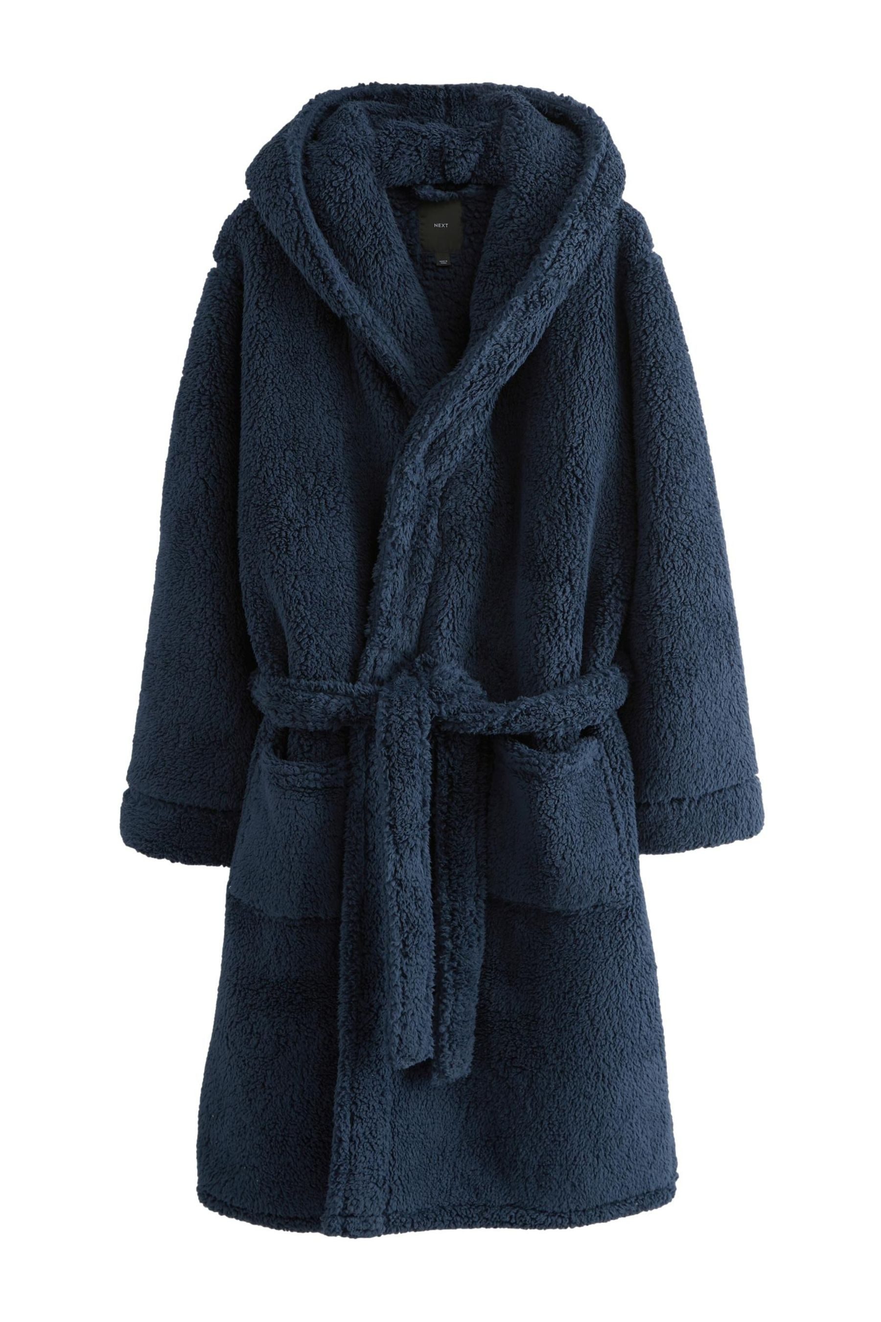 Next Herrenbademantel Borg-Morgenmantel, Polyester (recycelt), Polyester günstig online kaufen