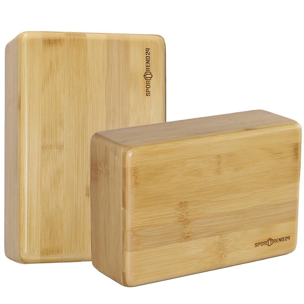 Sporttrend 24 Yogablock 2 x Yoga Block Bambus