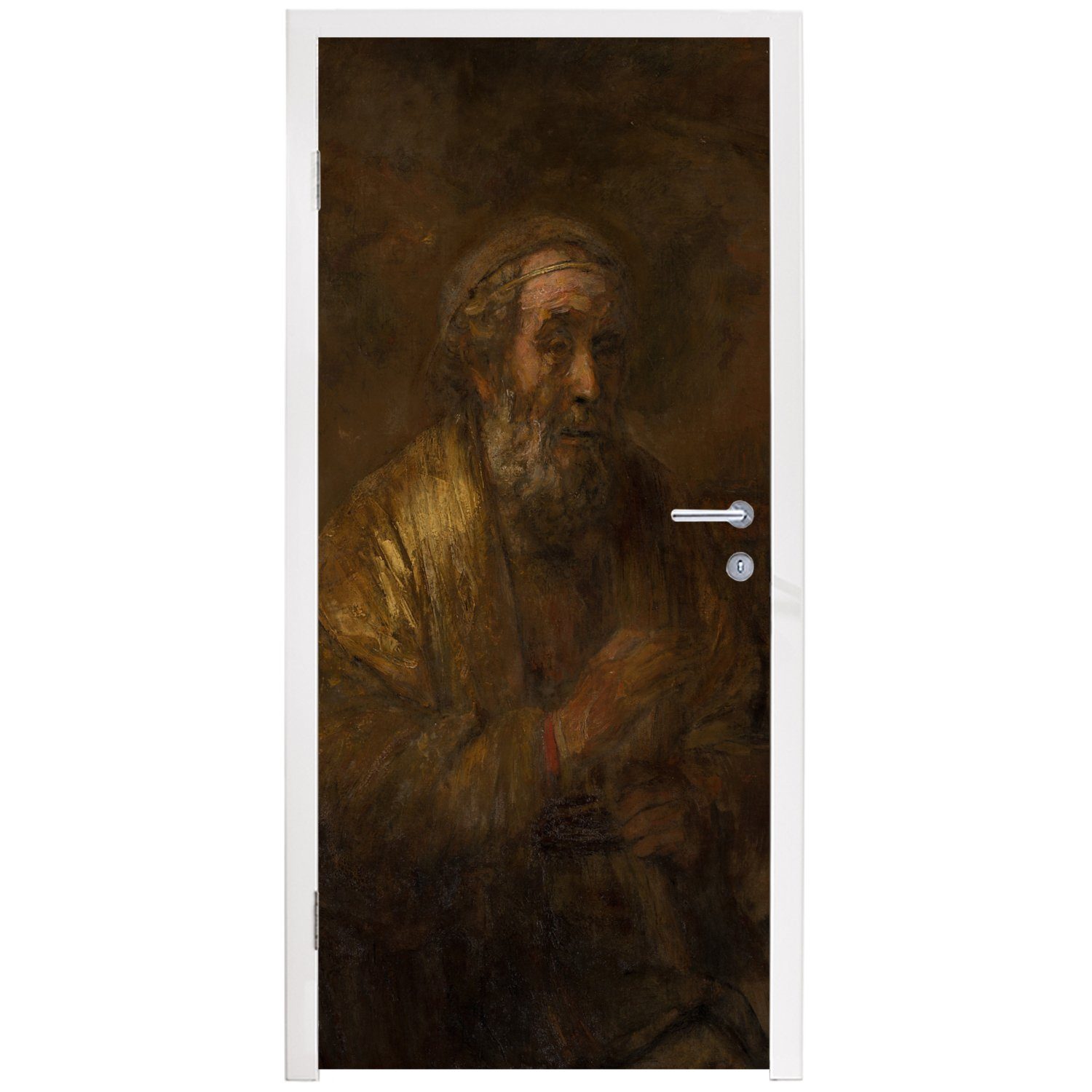 (1 bedruckt, Homer Türtapete Rijn, Rembrandt MuchoWow cm Matt, für - Türaufkleber, Tür, 75x205 Fototapete St), van
