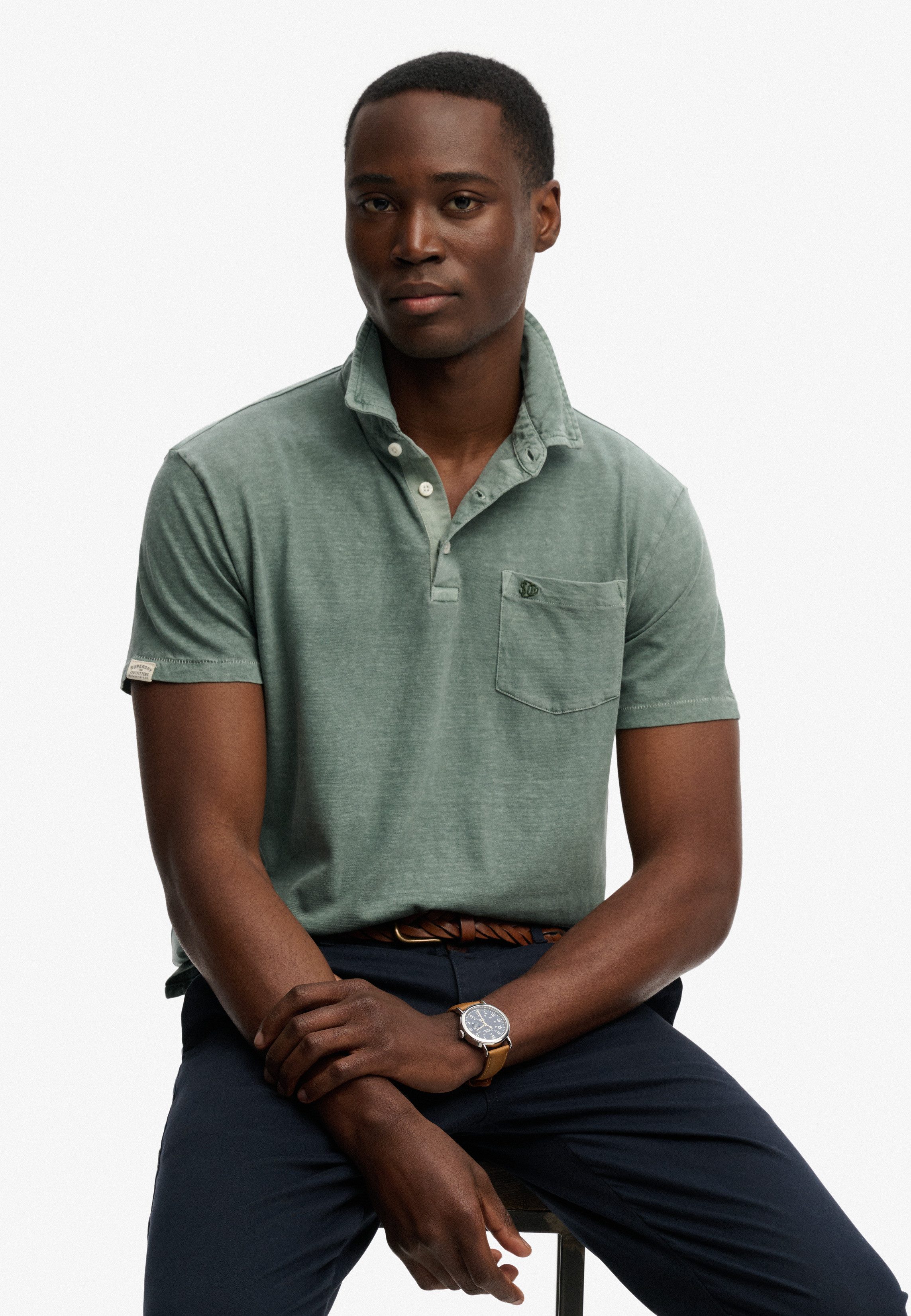 Superdry Poloshirt CLASSIC COTTON LINEN POLO aus tollem Baumwoll-Leinen-Mis günstig online kaufen