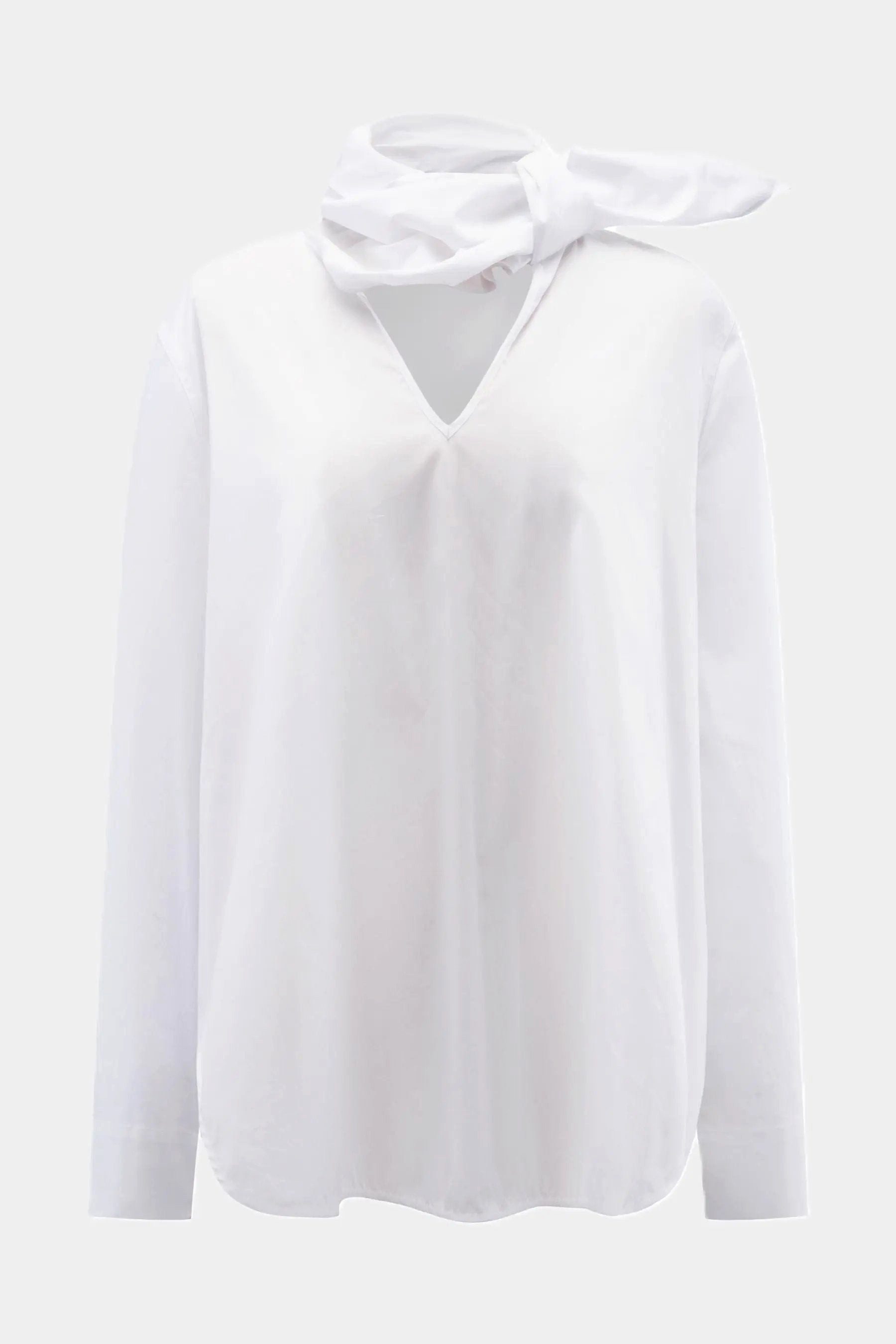 NADINE H Blusenshirt Elegante Damen Baumwollbluse mit moderner Schluppe