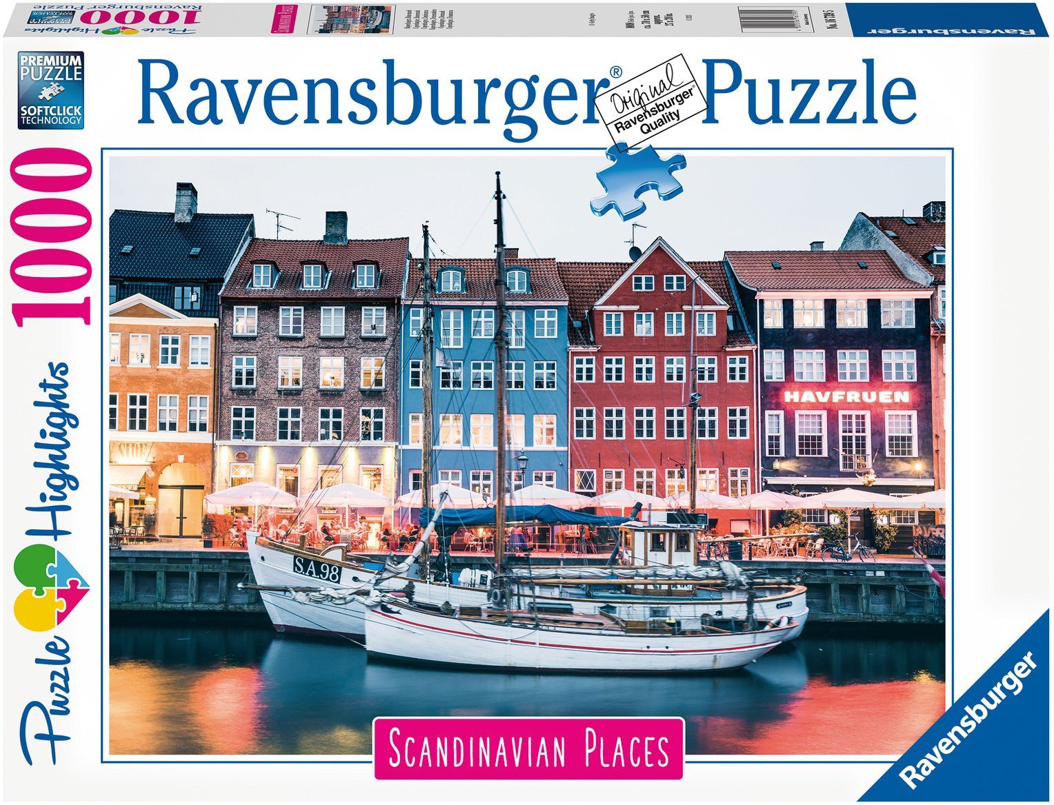 Ravensburger Puzzle Kopenhagen, Dänemark, 1000 Puzzleteile, Made in Germany, FSC® - schützt Wald - weltweit | Puzzle