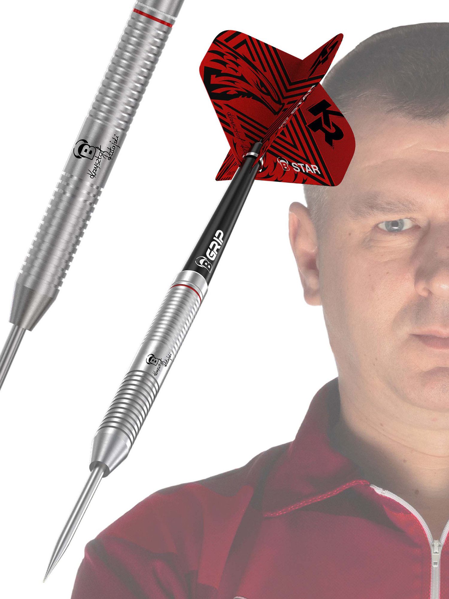 BULL'S Dartpfeil Krzysztof Ratajski Scoremaster Dartpfeile Darts-Set Profi, unisex neutral