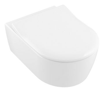 Villeroy & Boch WC-Sitz Avento, Mit Absenkautomatik und QuickRelease 374 x 439 x 48 mm - Weiß Alpin