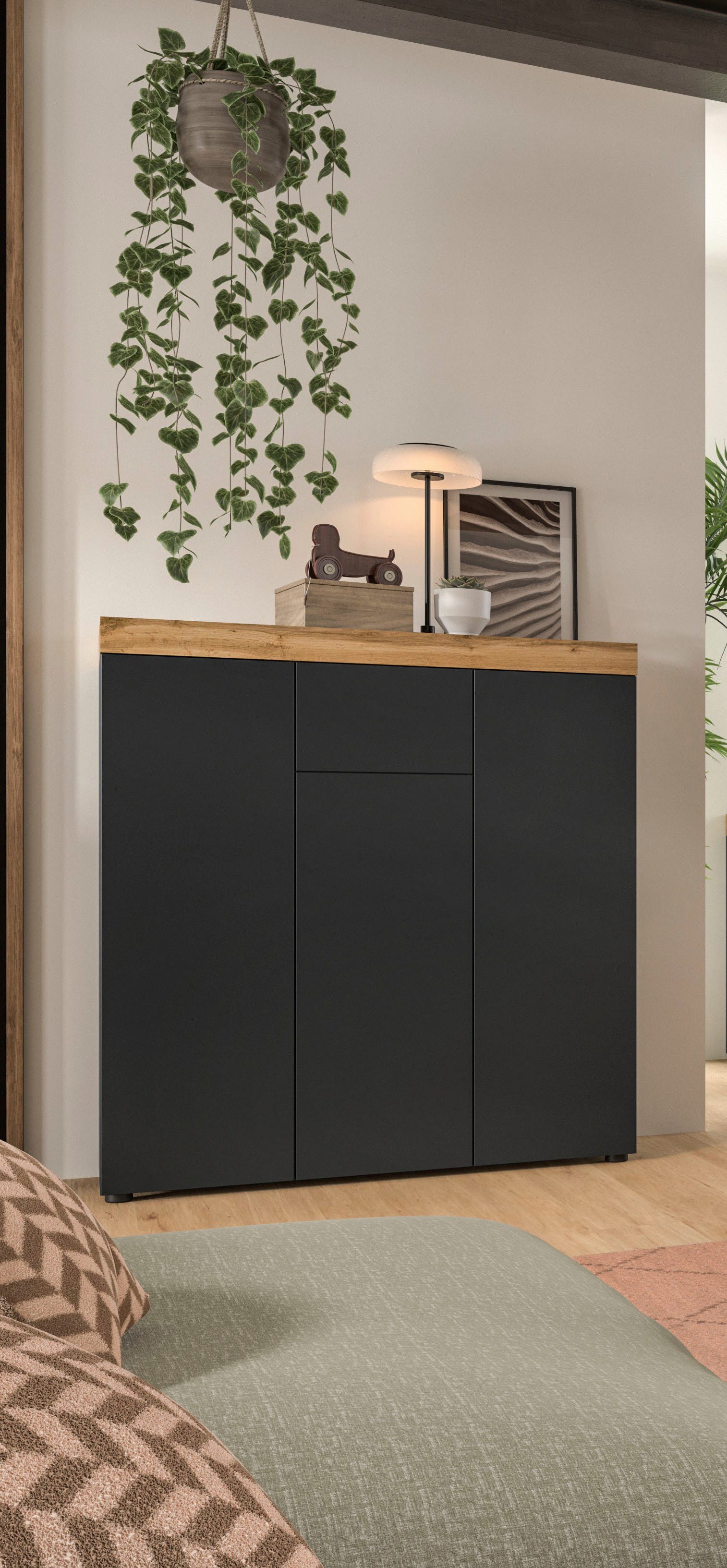 OTTO home Highboard MAMBO, TOPSELLER!, Höhe 115 cm, in verschiedenen Farben erhältlich (1 St., 2 farbige Ausführung, in verschiedenen Farben erhältlich), Kommode, Sideboard, Wohnzimmer, Schlafzimmer