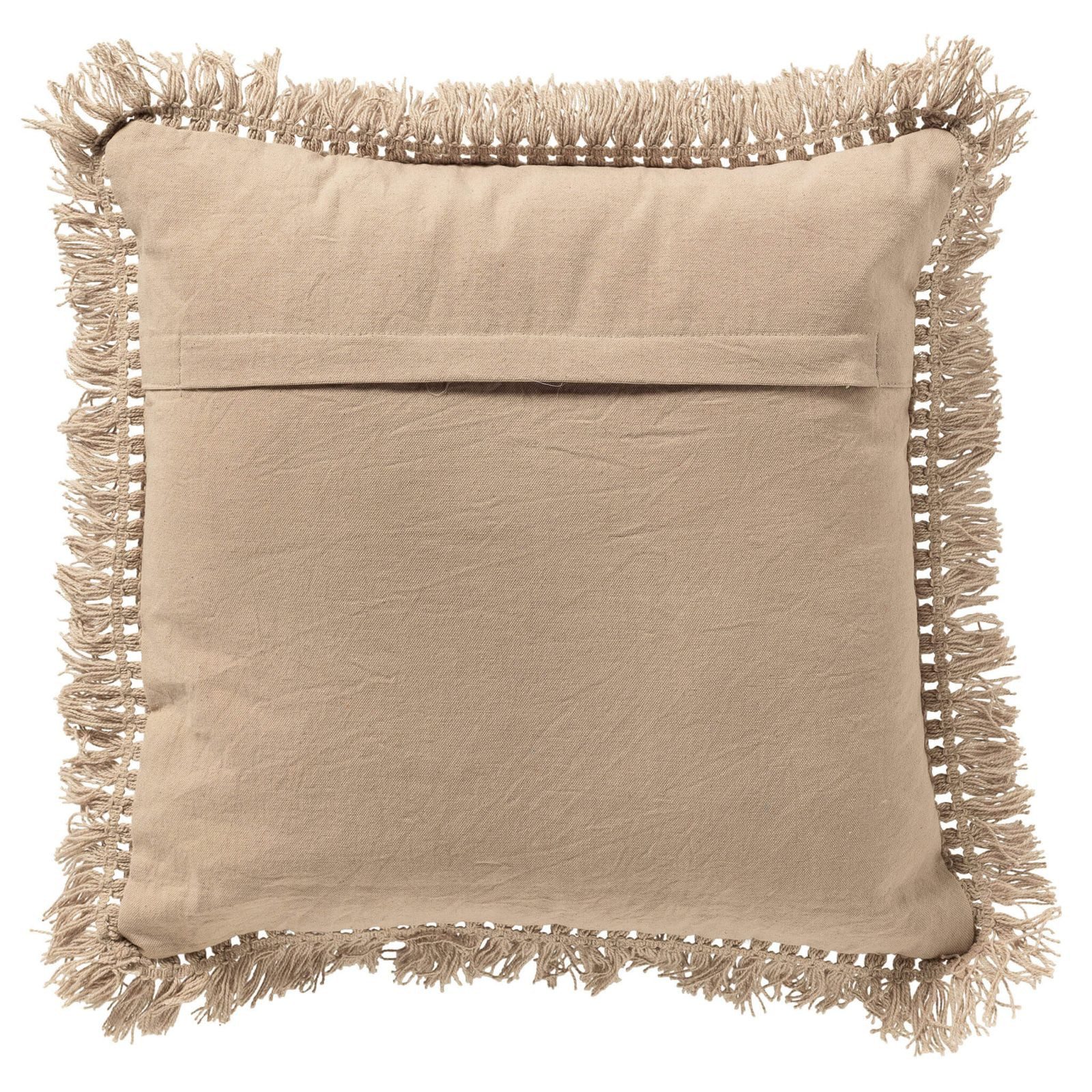 Dutch Decor Kissenhülle Uni 'Jonna' 45 x 45 cm, Mit Fransen – Bild 2 von 3