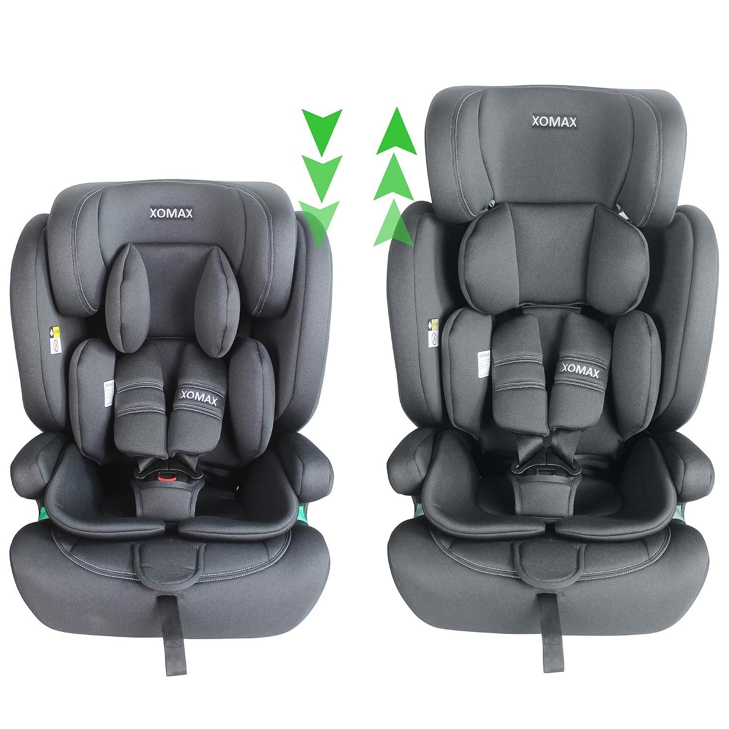XOMAX Autokindersitz XOMAX LM238 anthrazit ISOFIX Auto Kindersitz 9-36kg AUTOSITZ, ab: 15 Monaten, bis: 12 Jahre, (1-tlg), Für Kinder von 9Kg bis 36Kg (ca. 15 M – Bild 5 von 5