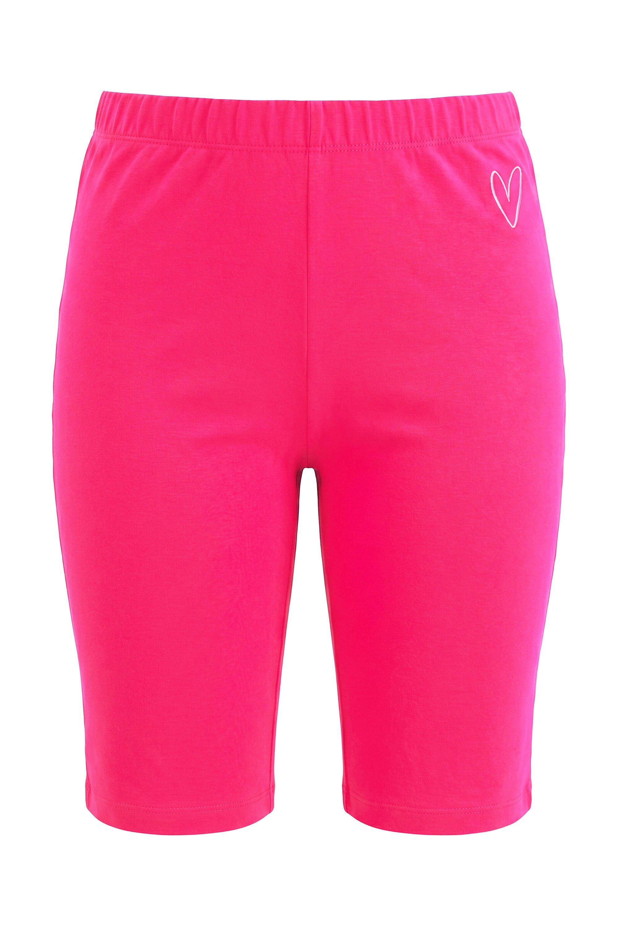 Angel of Style Leggings Radler-Leggings schmale Passform Herz-Stickerei