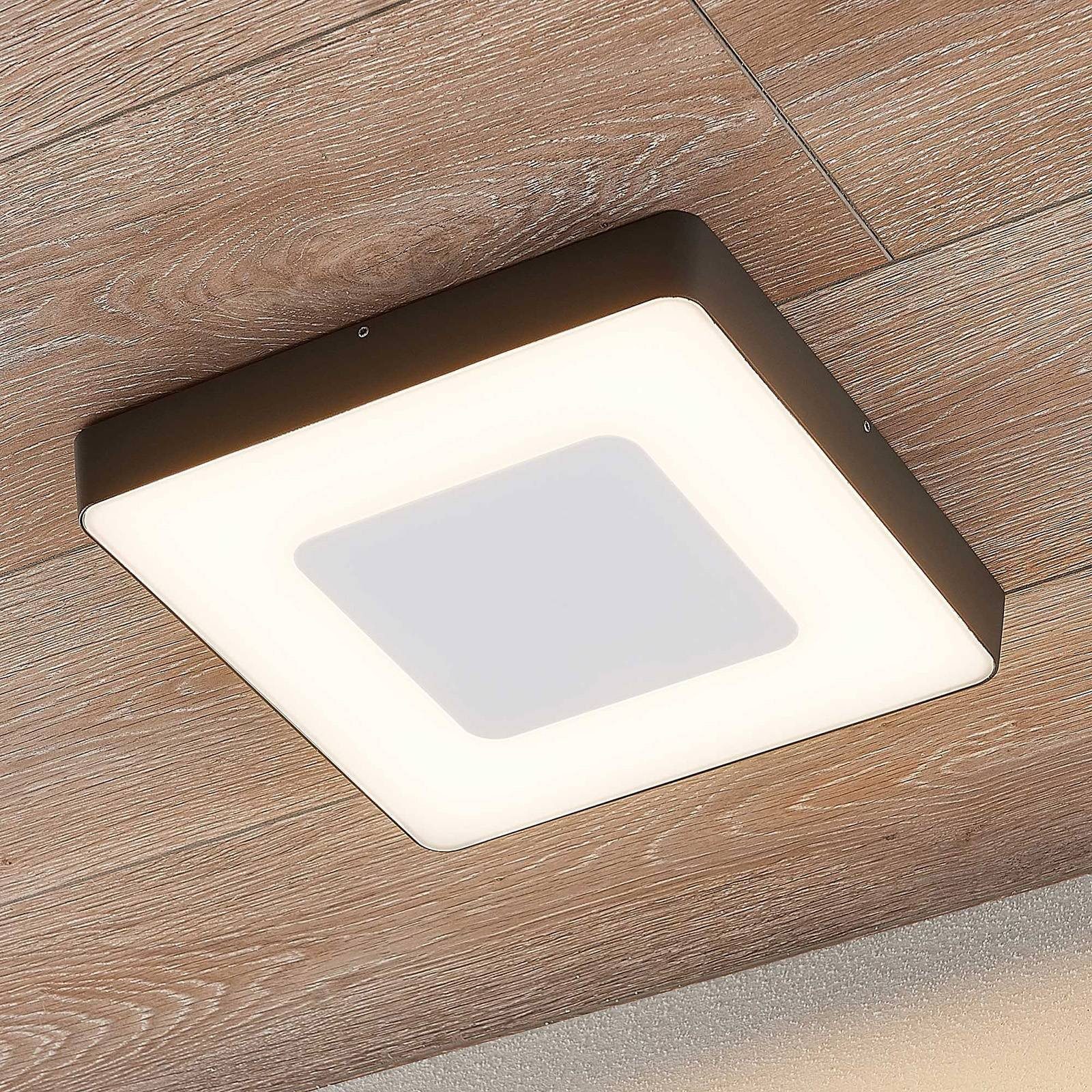 Lucande Außen-Deckenleuchte Sora, 1 x 25 W LED, warmweiß